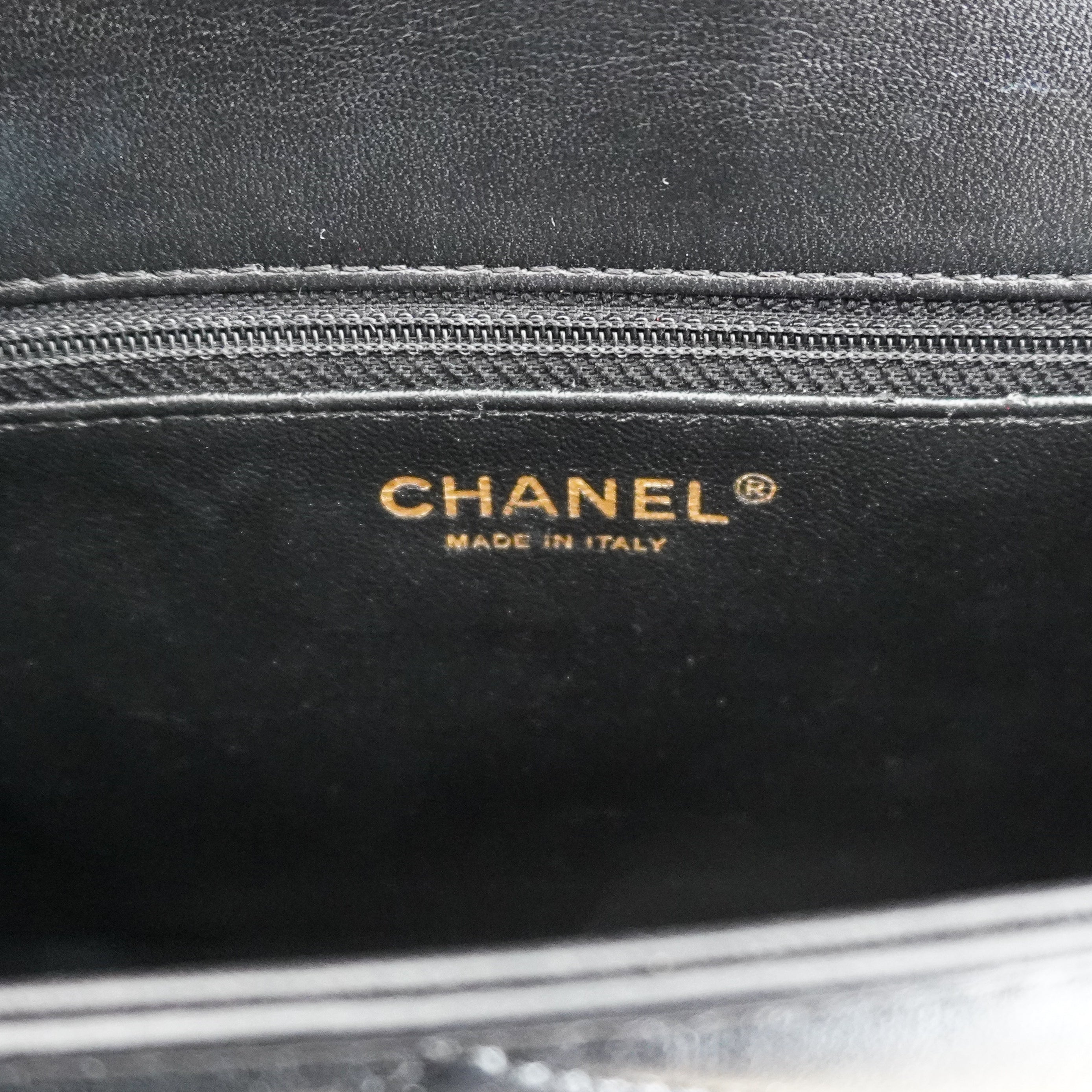 Chanel Chevron Flap Bag Black Lambskin Gold Hardware | Authentic Preloved