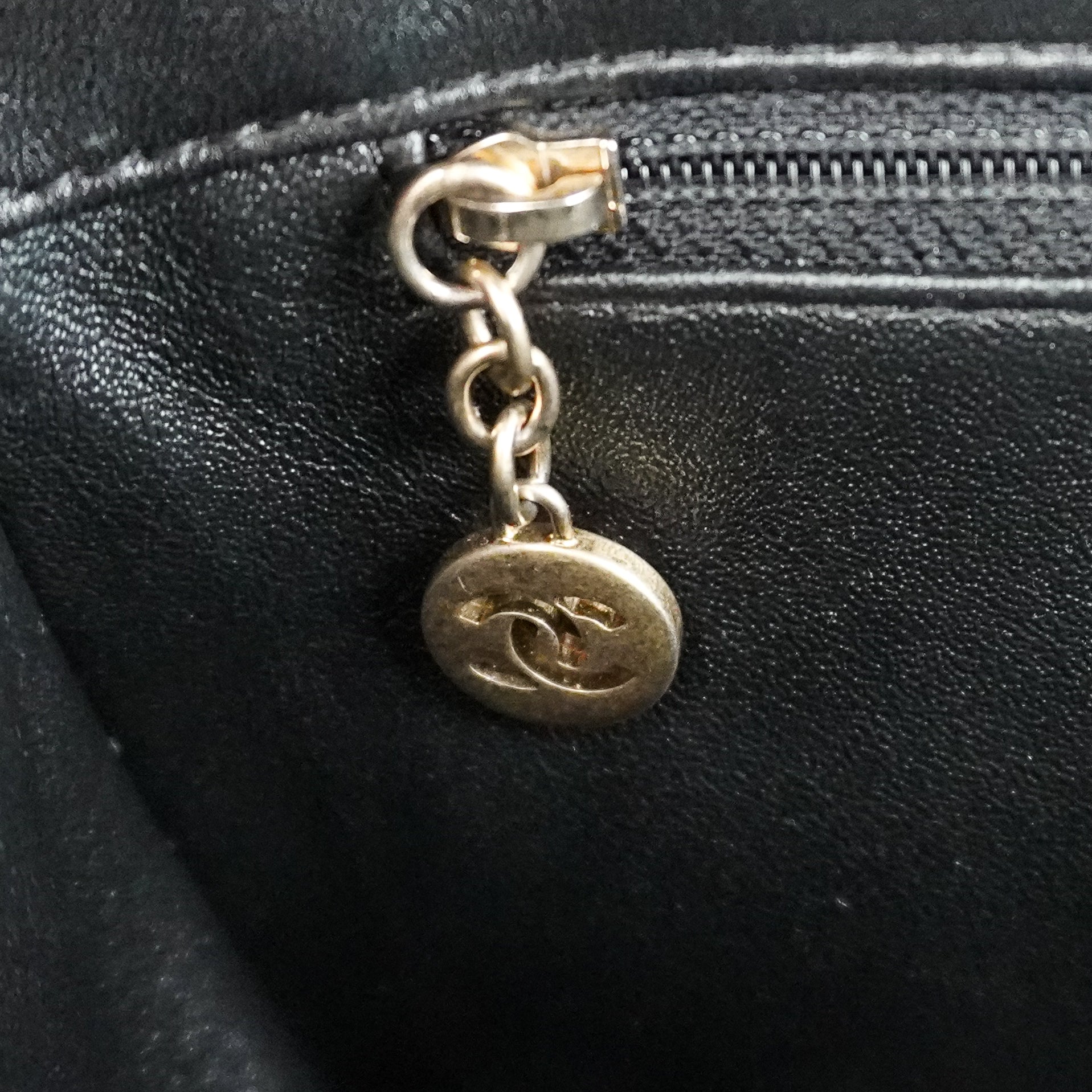 Chanel Chevron Flap Bag Black Lambskin Gold Hardware | Authentic Preloved