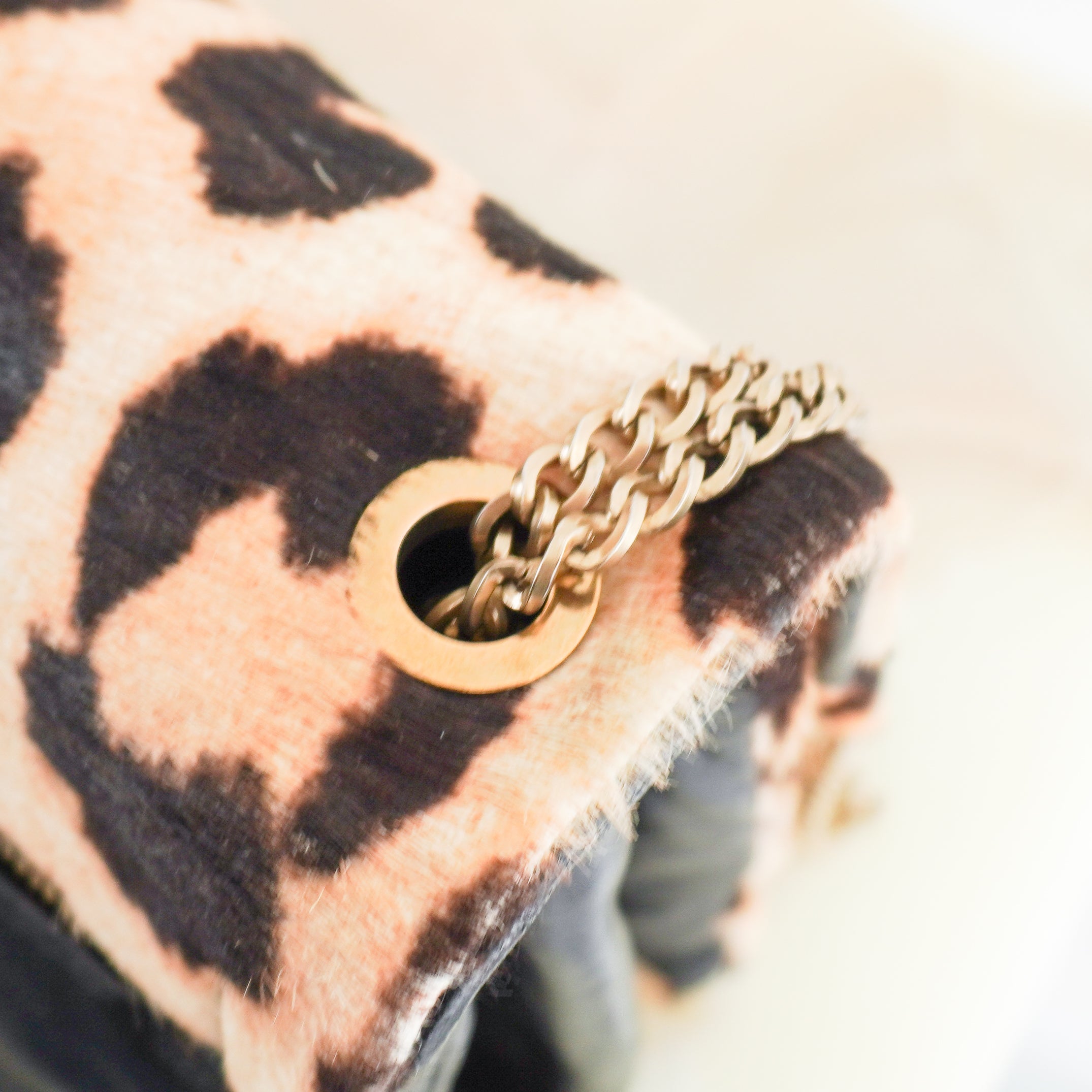 Lanvin Leopard Print Pony Hair & Leather Shoulder Bag (RRP £1500) | Authentic Preloved