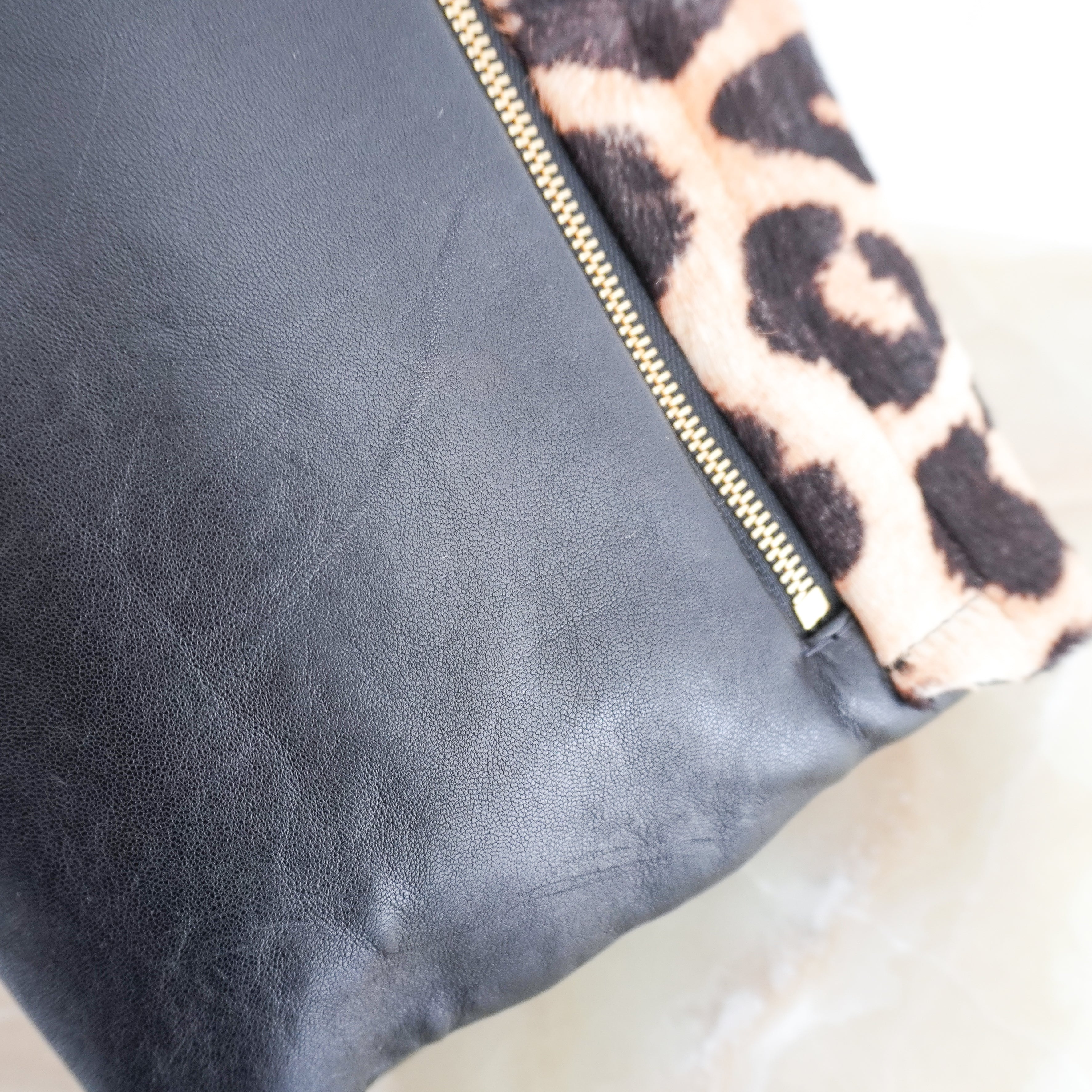 Lanvin Leopard Print Pony Hair & Leather Shoulder Bag (RRP £1500) | Authentic Preloved