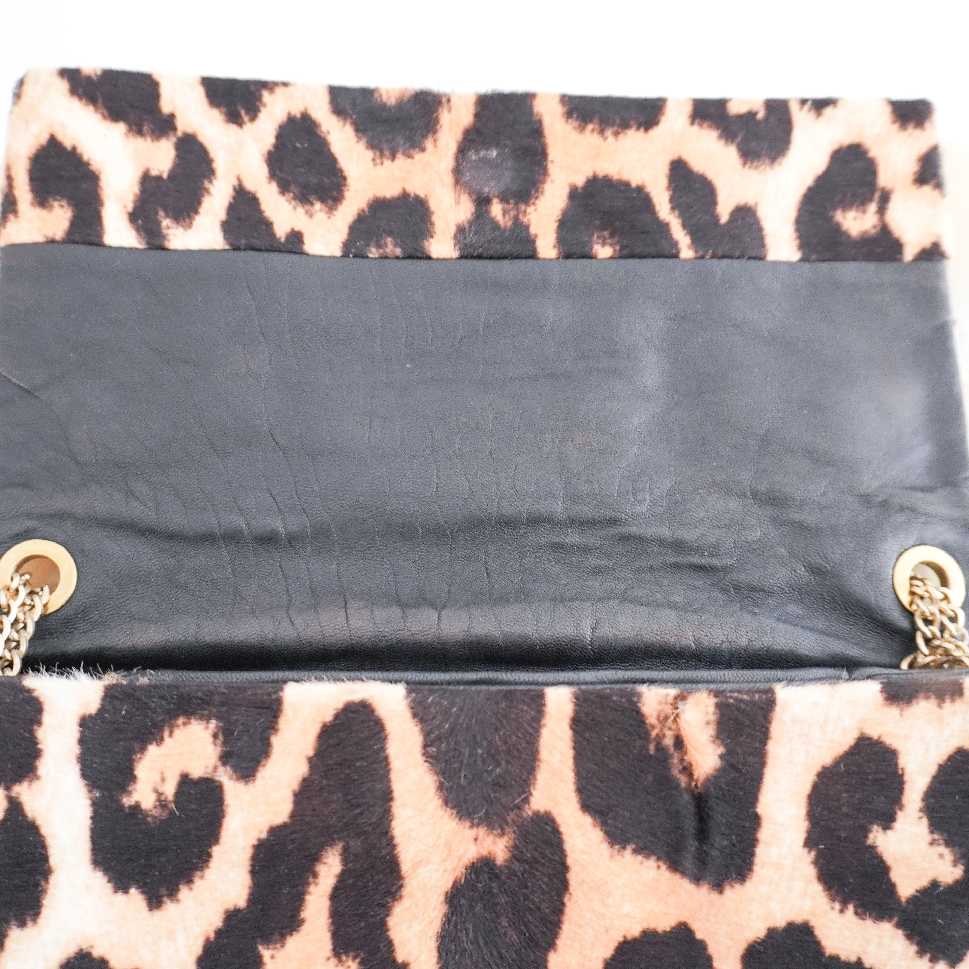 Lanvin Leopard Print Pony Hair & Leather Shoulder Bag (RRP £1500) | Authentic Preloved