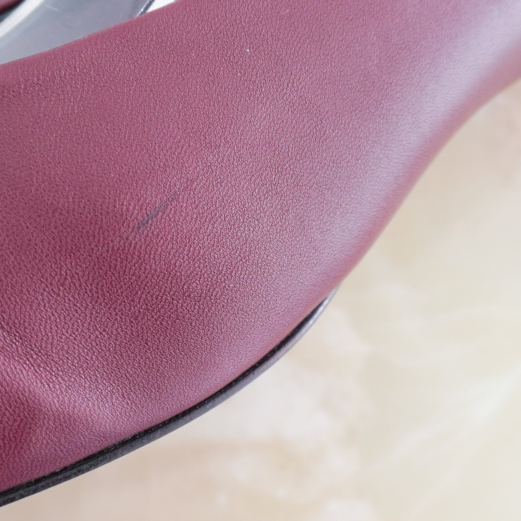 Aeyde Burgundy Betty Ballet Flats (RRP £280) | Authentic Preloved
