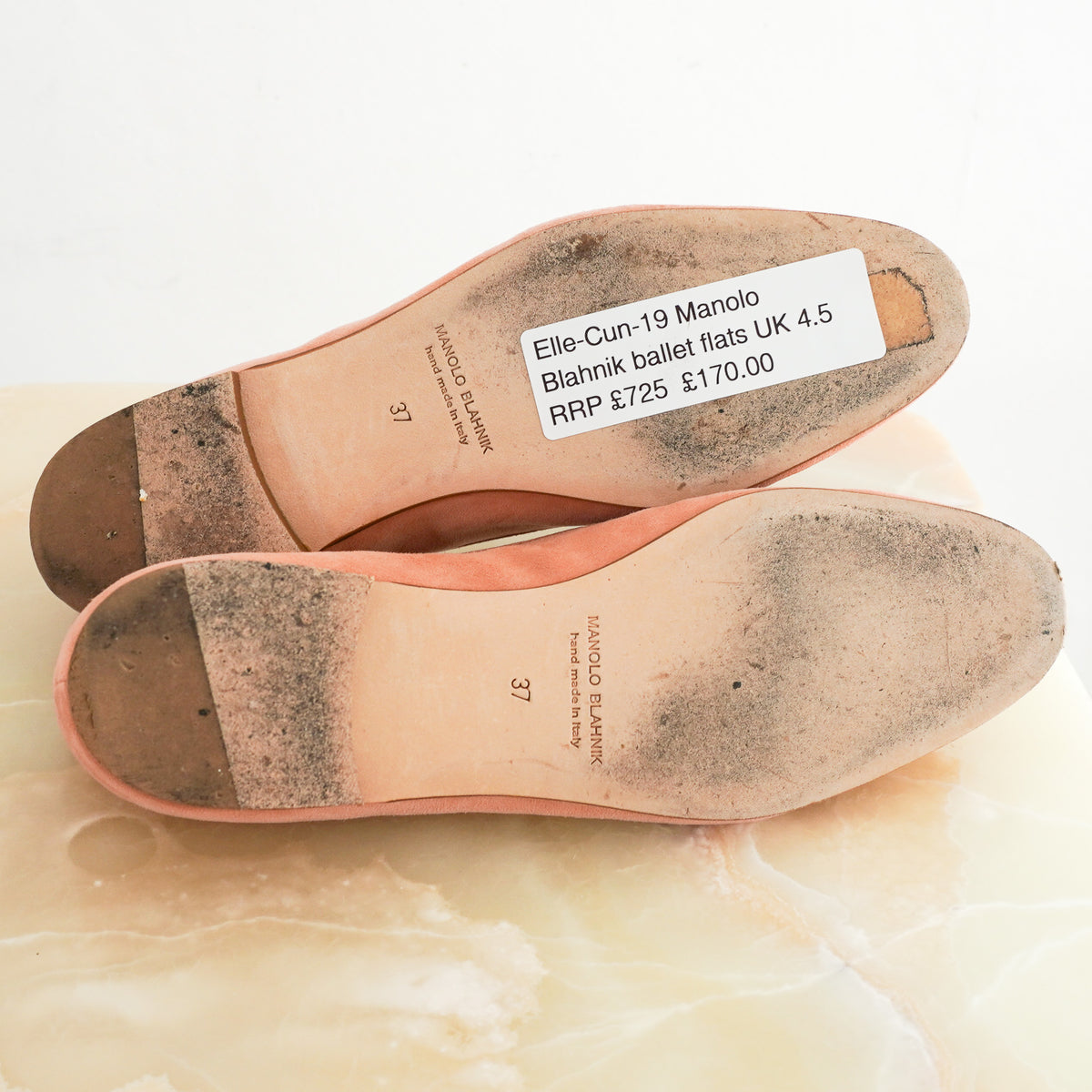 Manolo Blahnik Pink Ballet Flats RRP £725 | Authentic Preloved