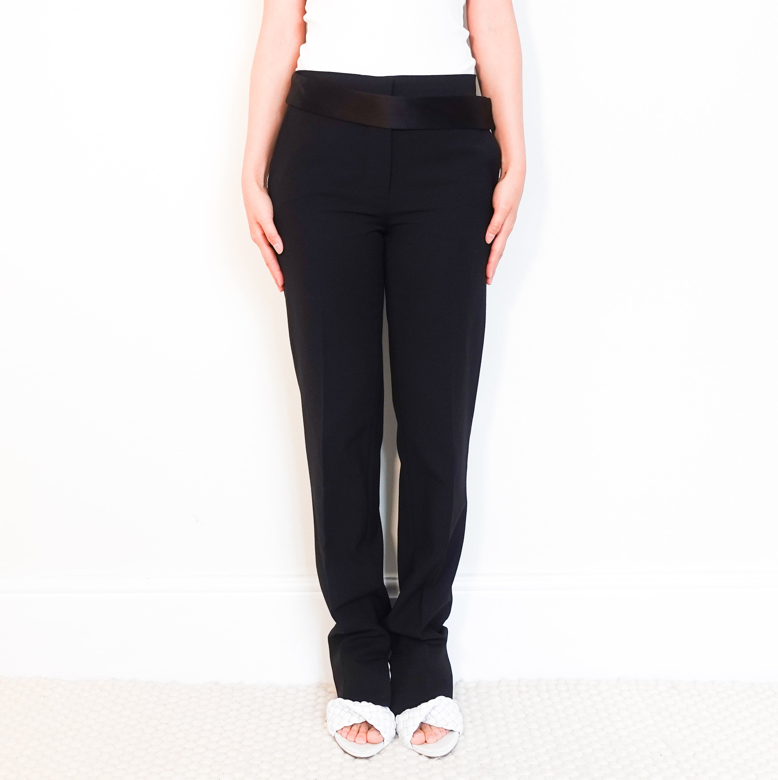 Black wool trousers RRP £599