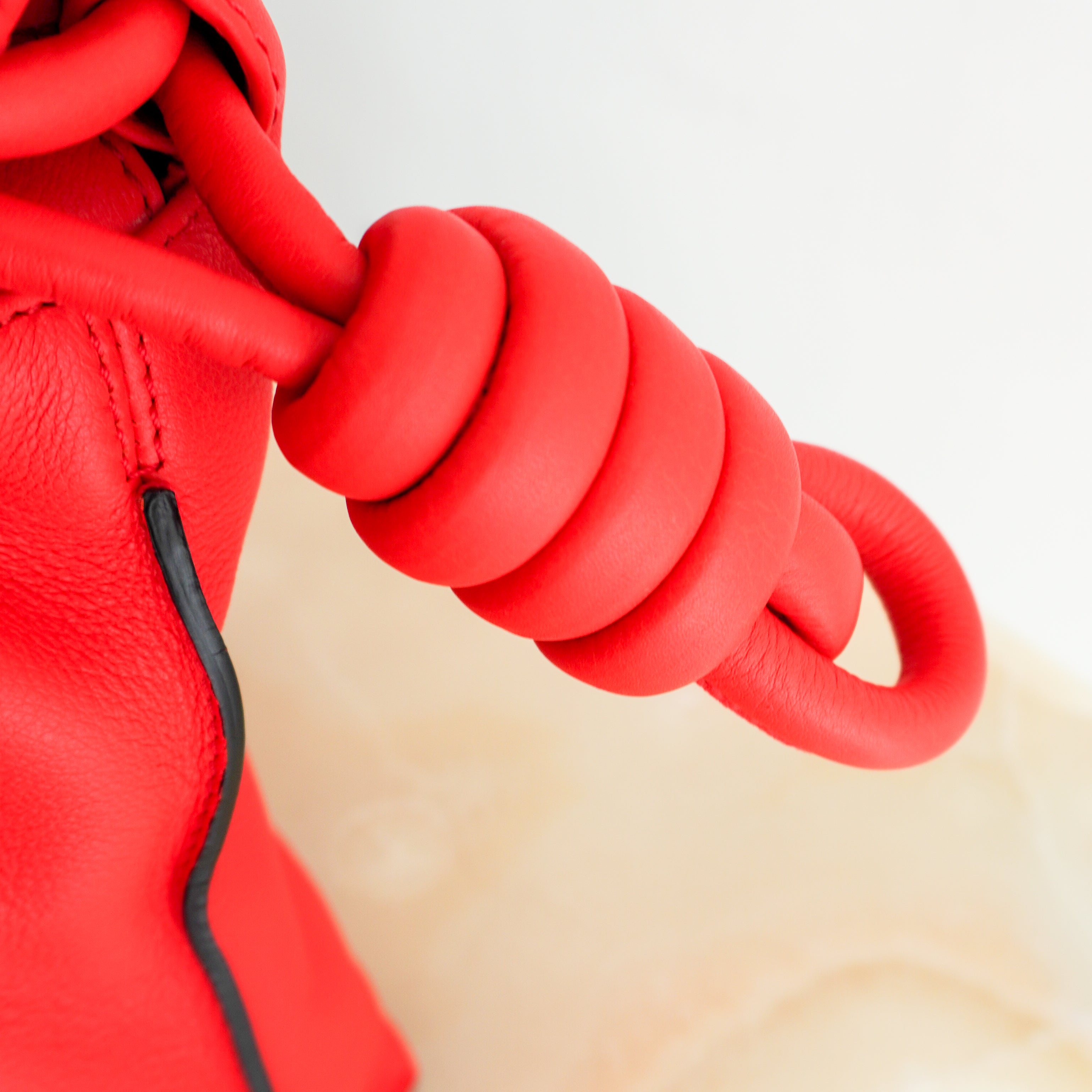 LOEWE Flamenco Knot Tote Bag in Primary Red (RRP £2900) | Authentic Preloved