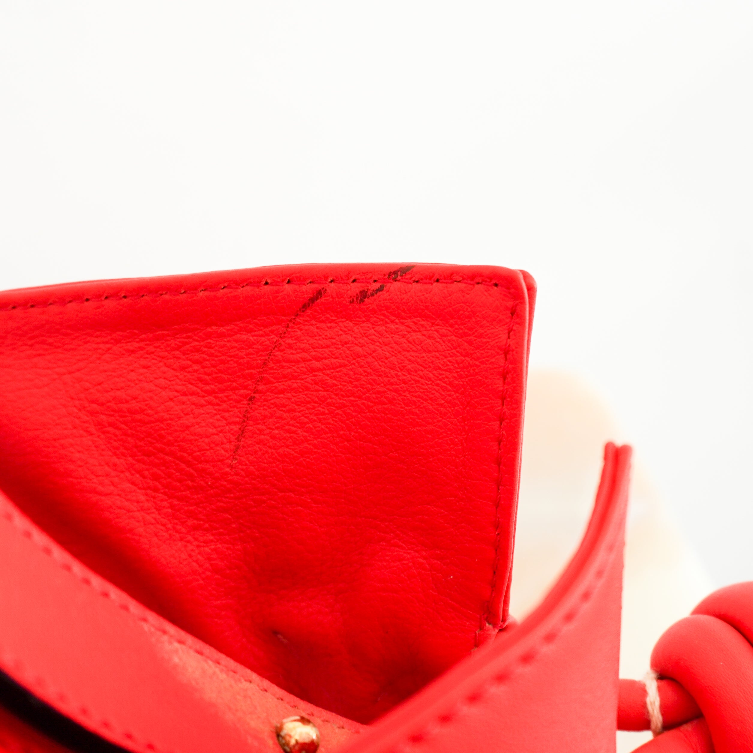 LOEWE Flamenco Knot Tote Bag in Primary Red (RRP £2900) | Authentic Preloved