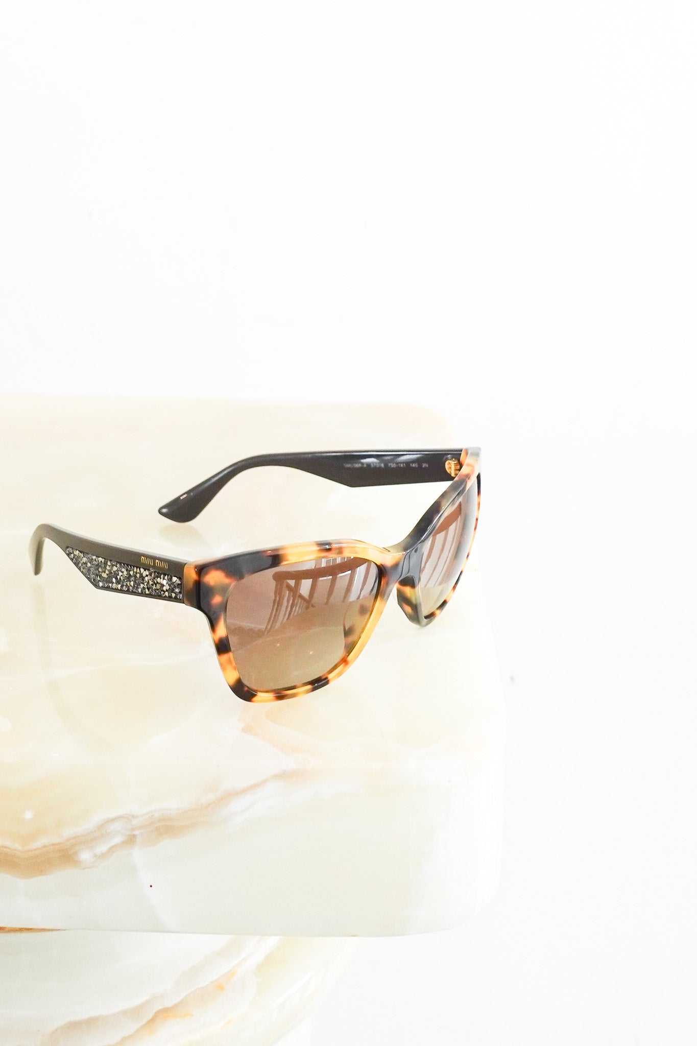 Brown embellished arm sunglasses RRP £300