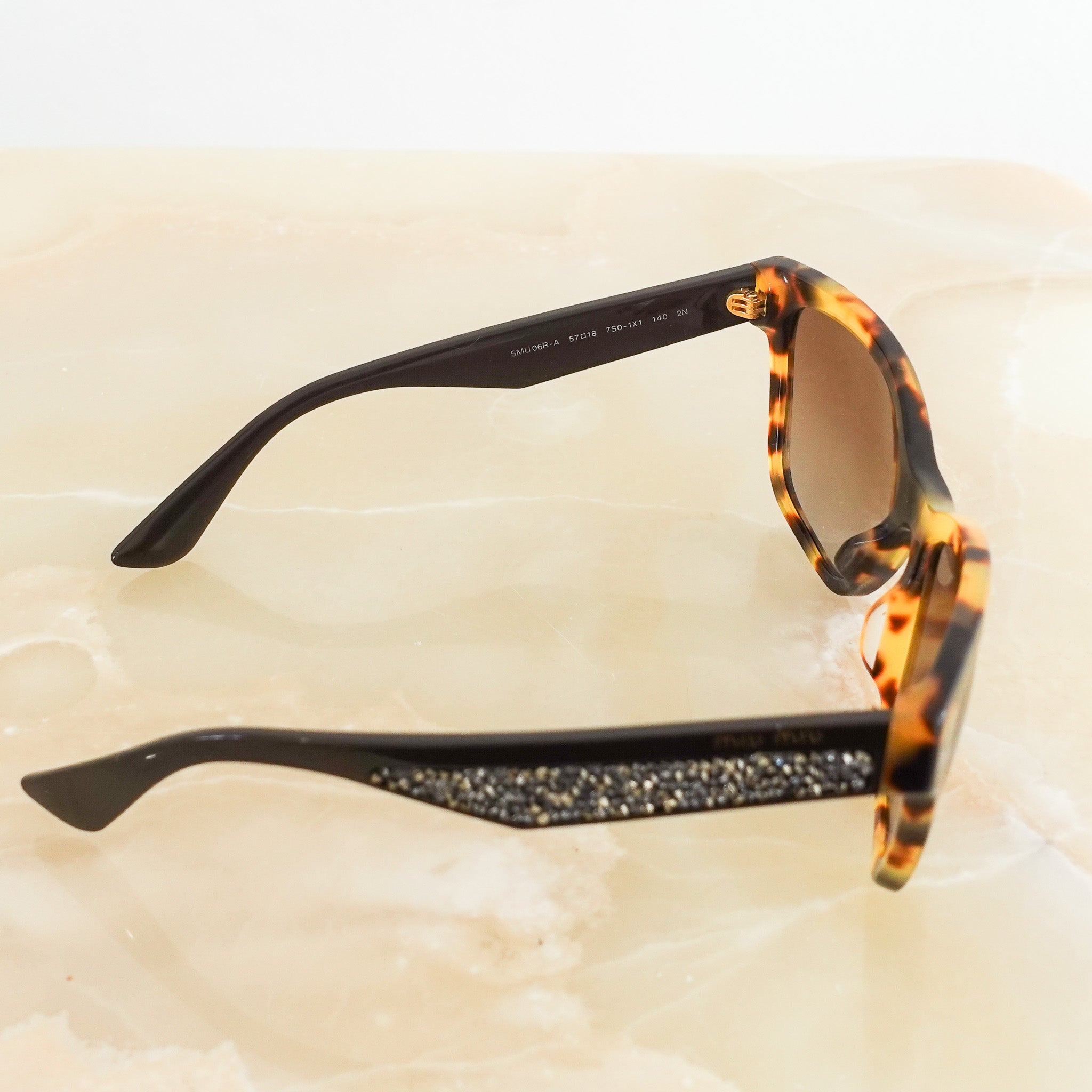 Brown embellished arm sunglasses RRP £300