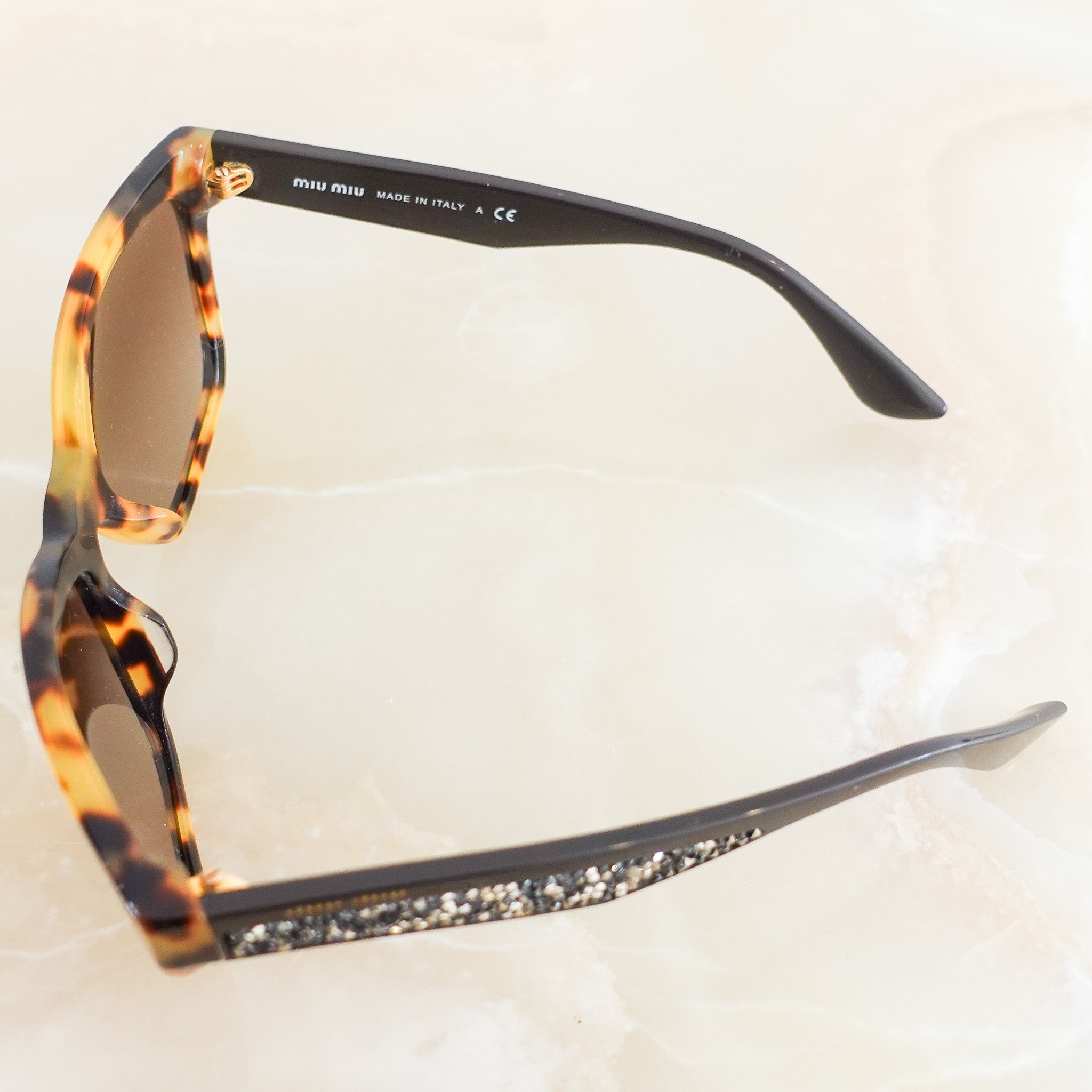 Brown embellished arm sunglasses RRP £300