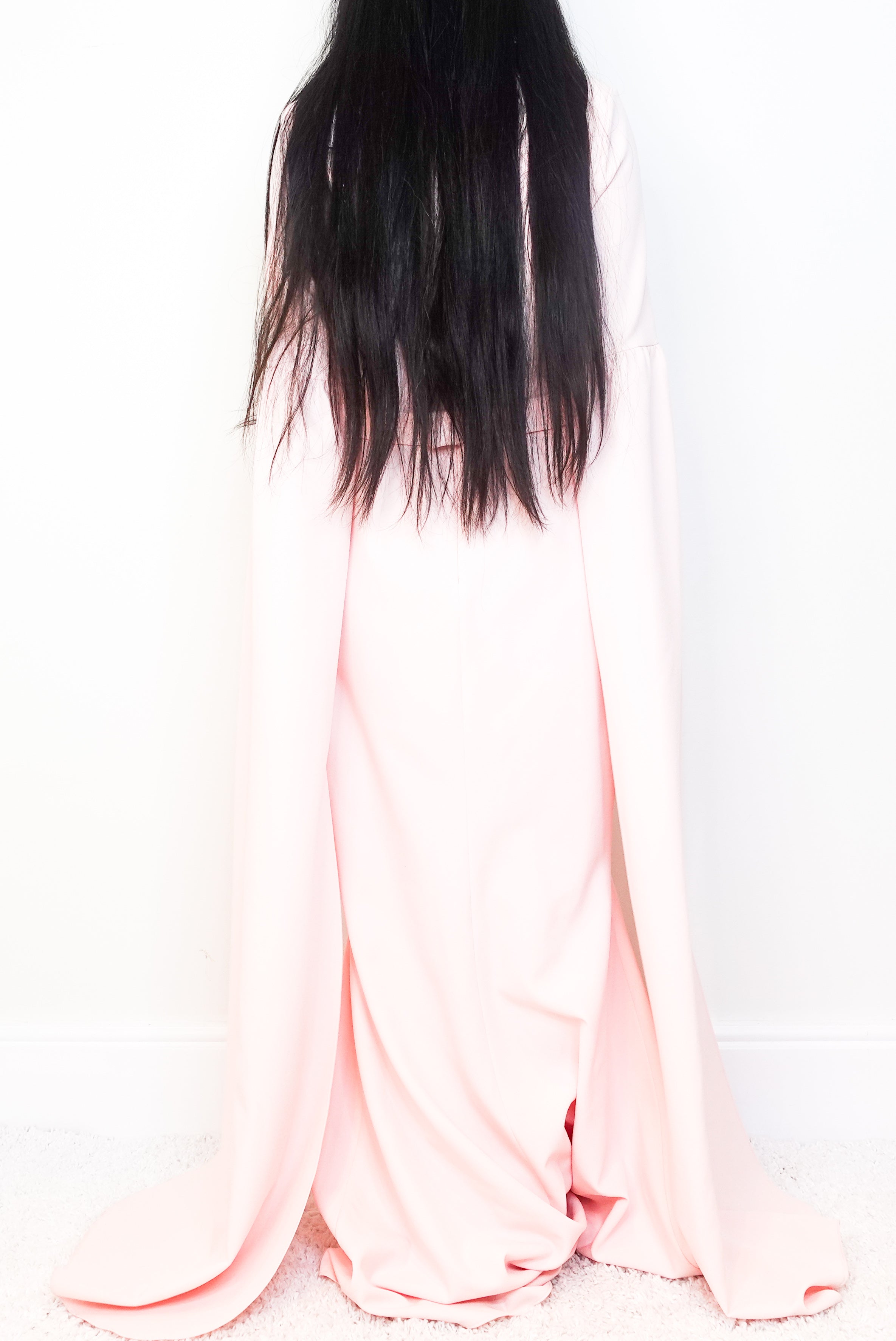 Pink Crepe maxi dress RRP £1500