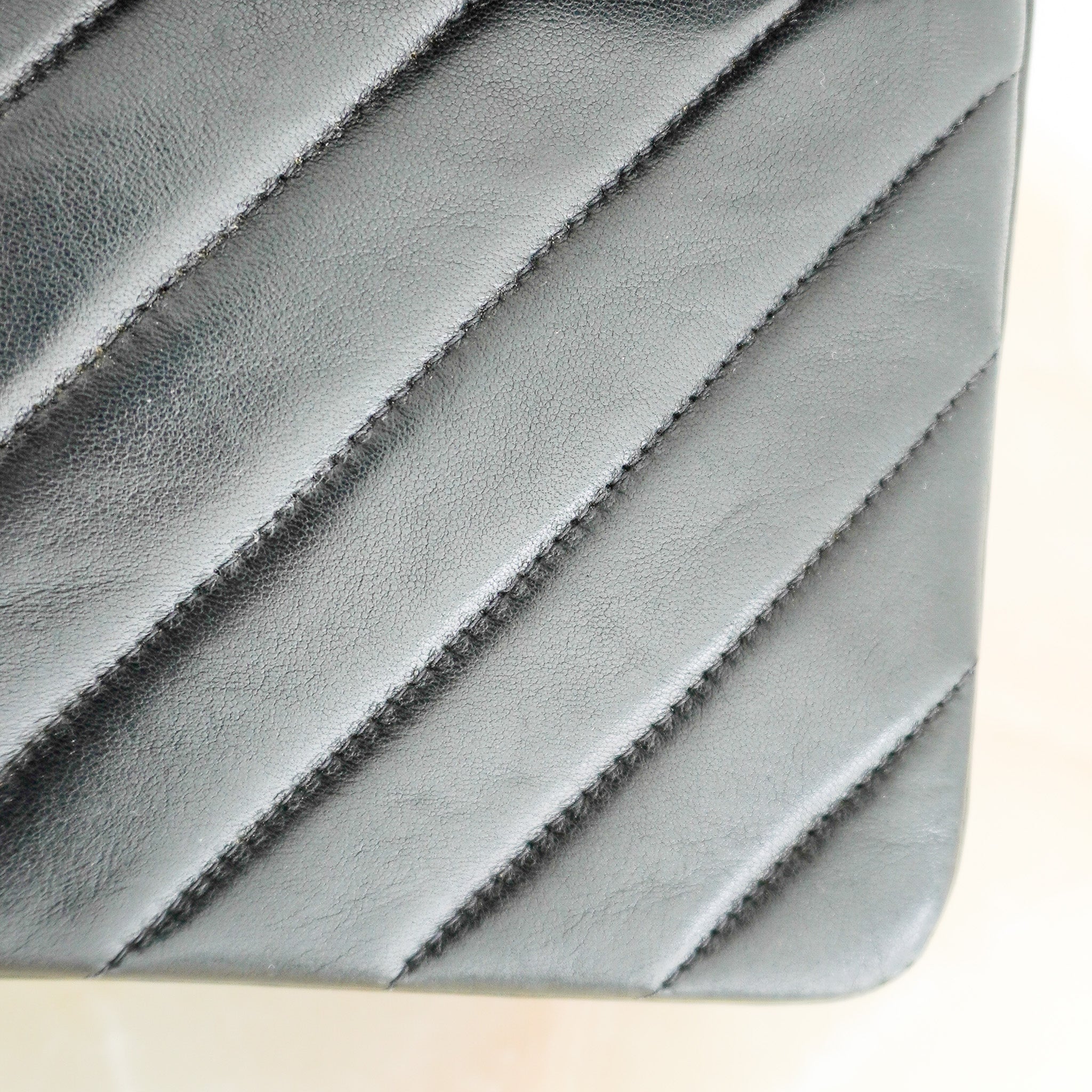 Chanel Classic Chevron Medium Double Flap Bag in Black Lambskin & Gold Hardware | Authentic Preloved - Reloved Again