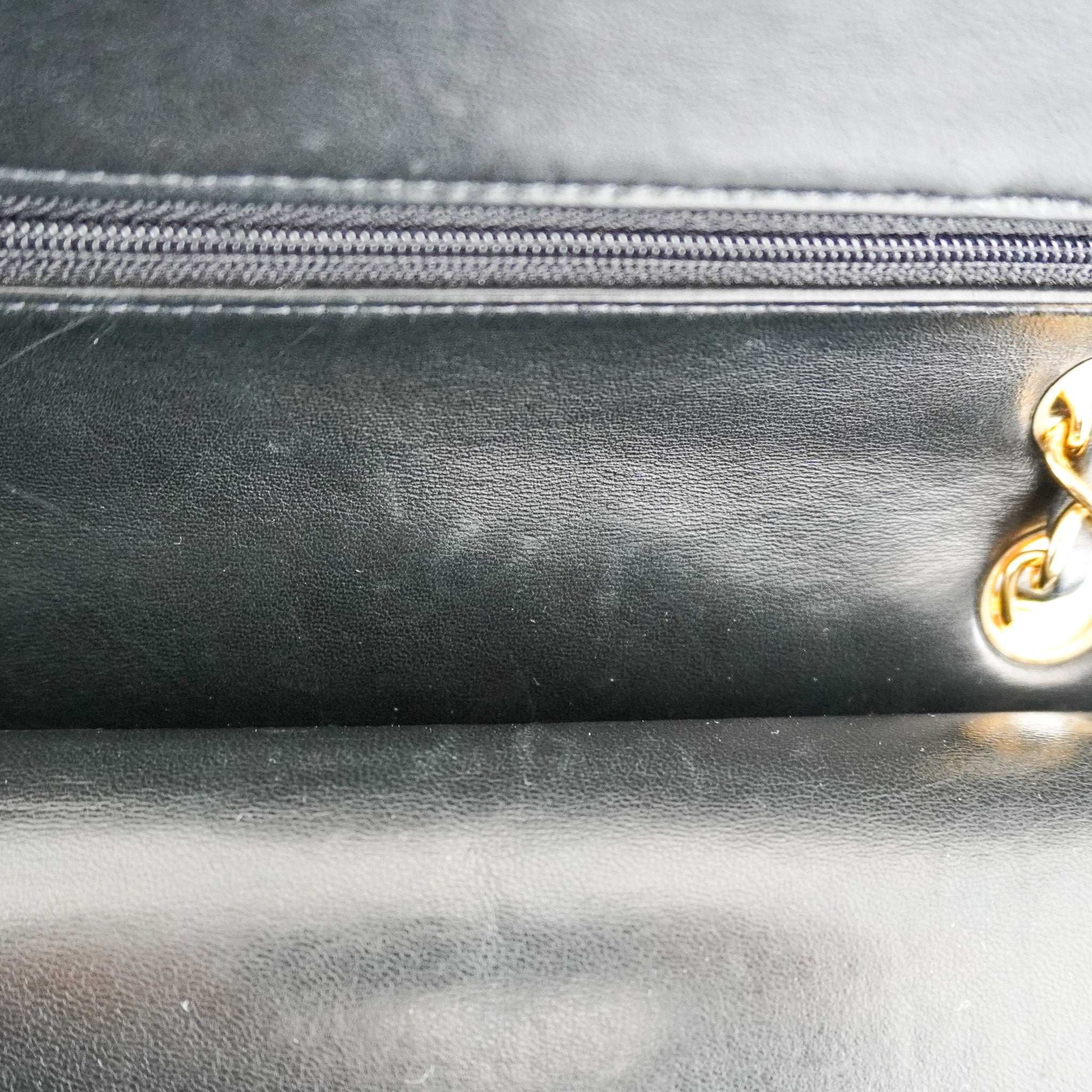 Chanel Classic Chevron Medium Double Flap Bag in Black Lambskin & Gold Hardware | Authentic Preloved - Reloved Again
