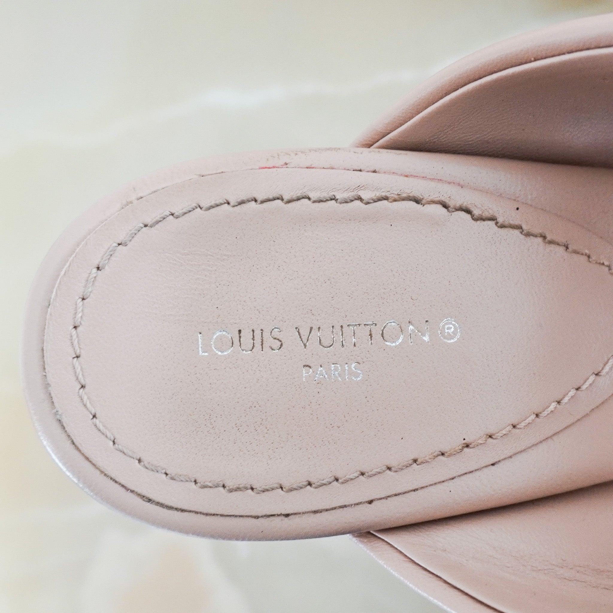 Louis Vuitton Drapy Mules in Beige | Authentic Preloved