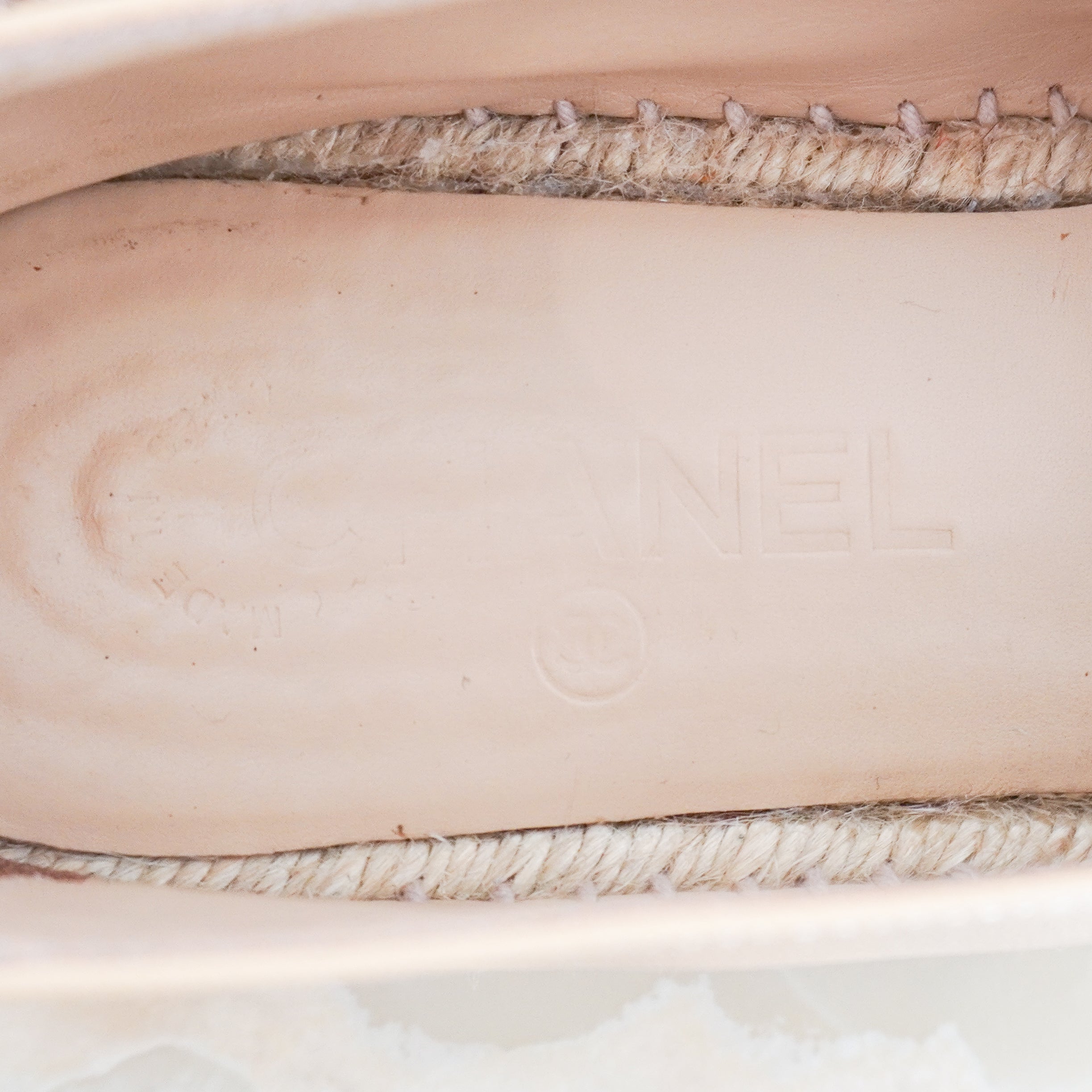 Chanel Nude Leather CC Espadrilles (RRP £750) | Authentic Preloved