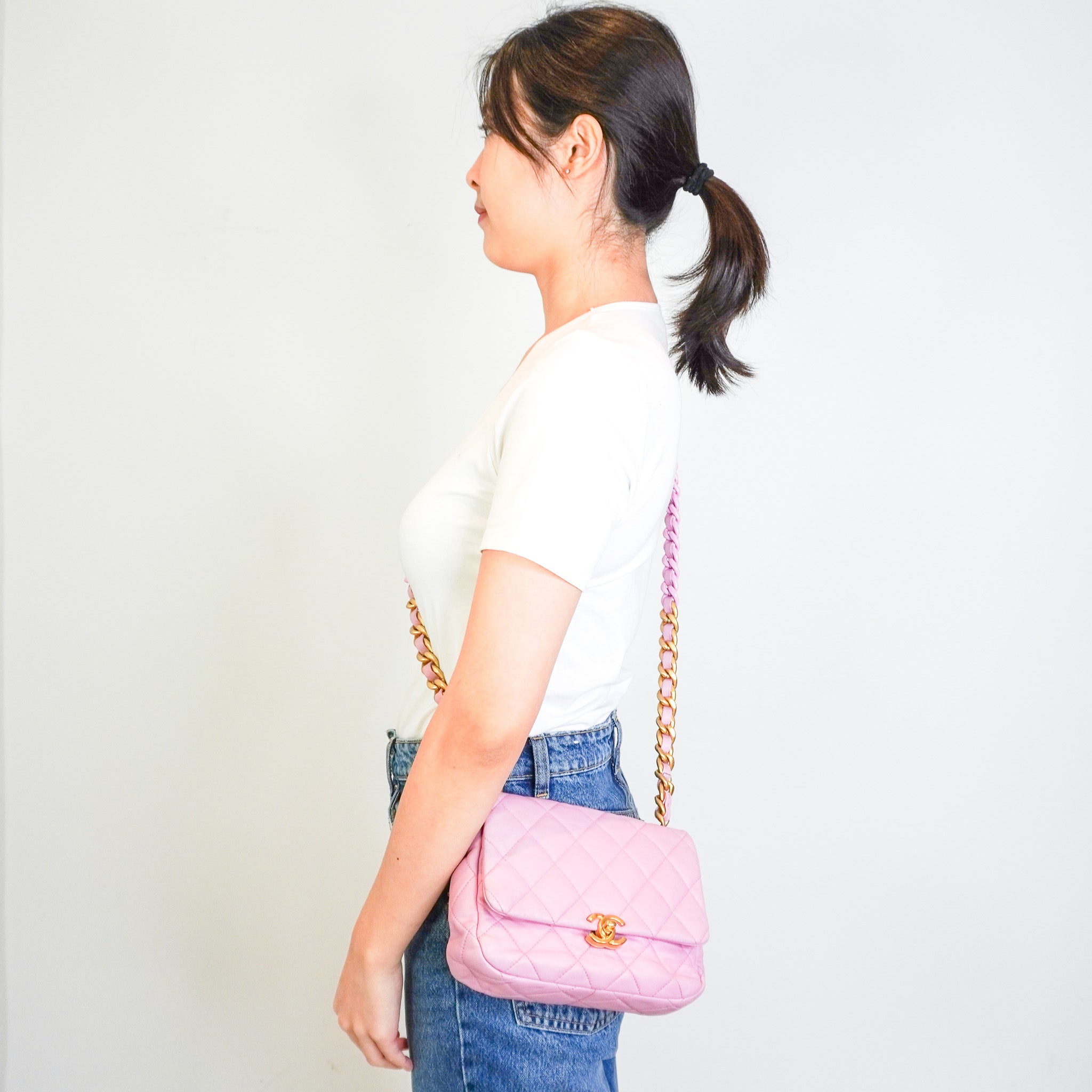 Chanel Small Pink Lambskin Flap Bag RRP £5100 | Authentic Preloved