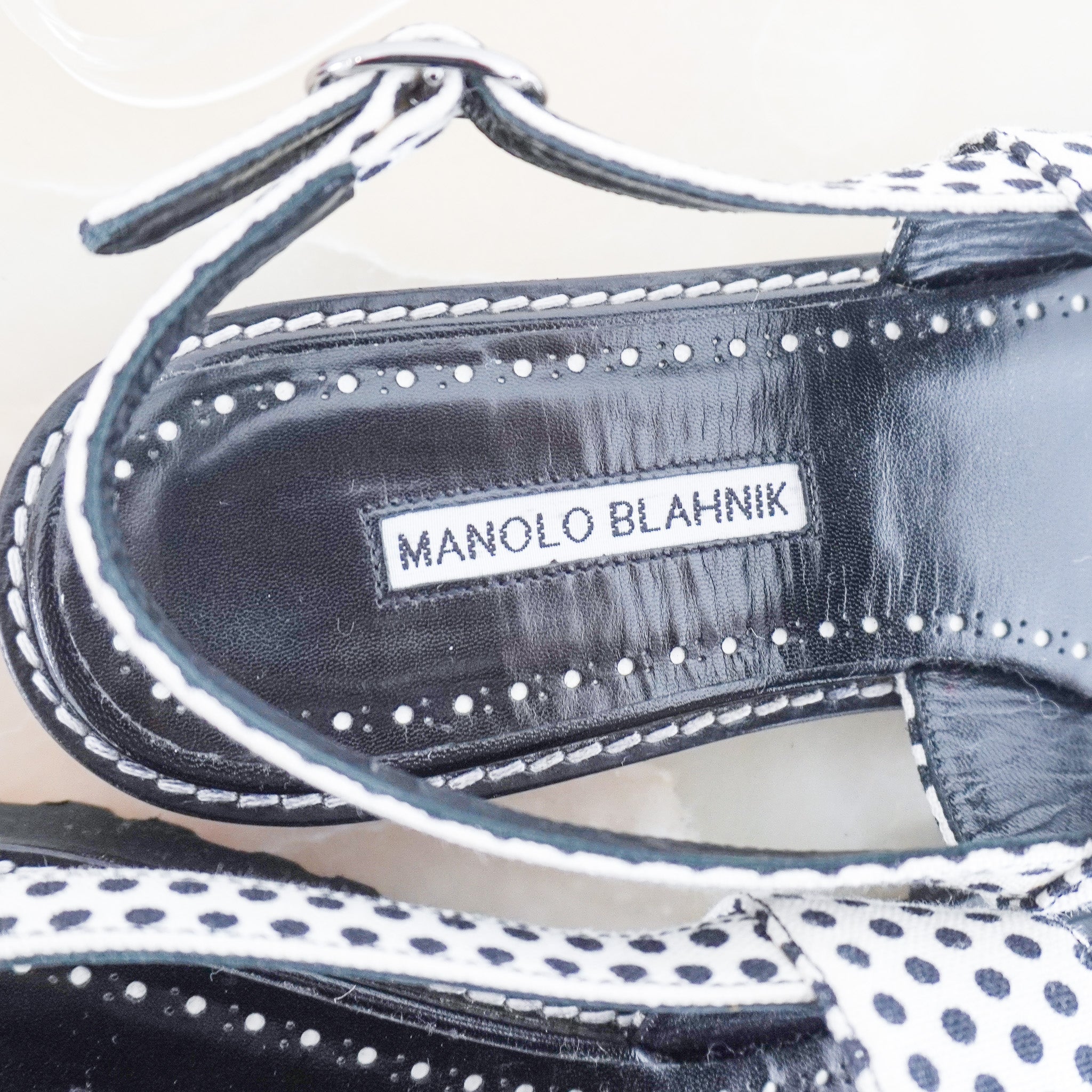 Manolo Blahnik Polka Dot Flat Sandals (RRP £250) | Authentic Preloved