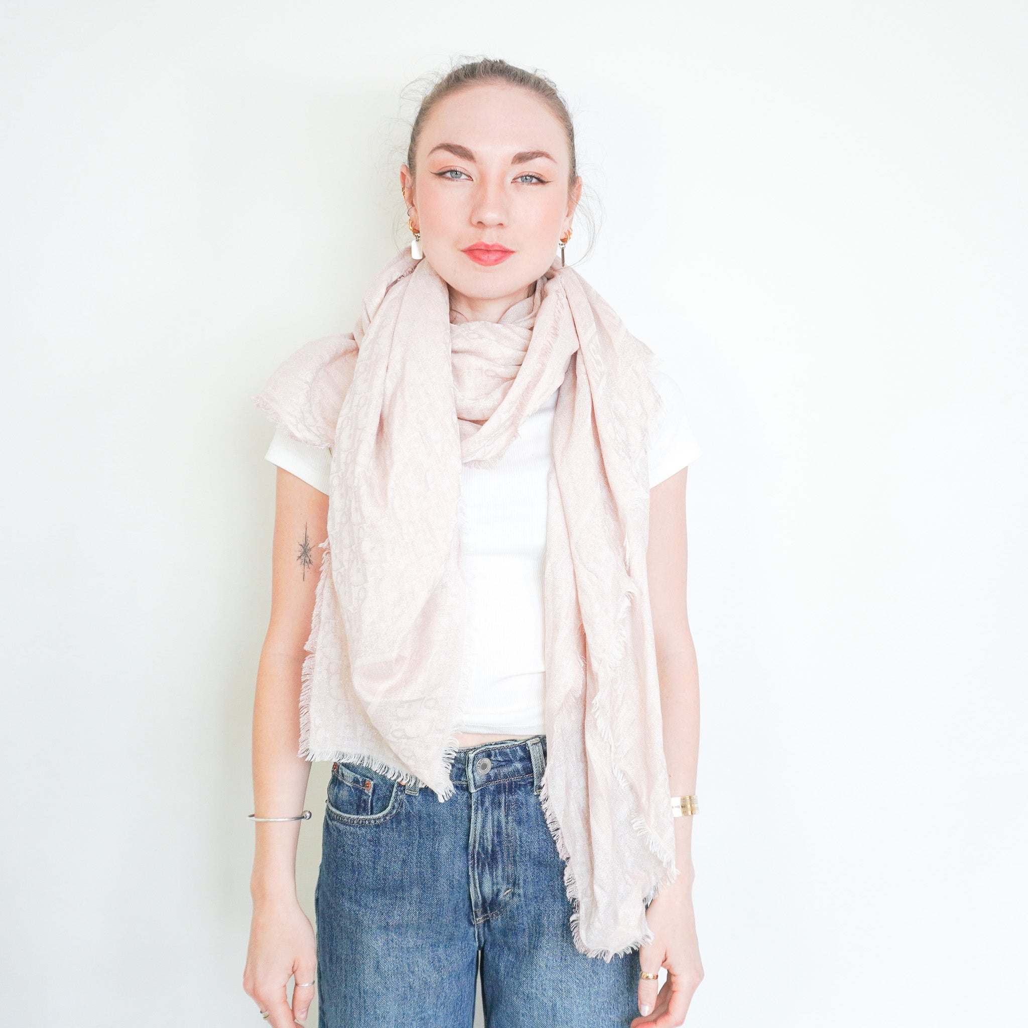 Dior Pink Scarf (RRP £460) | Authentic Preloved FINAL SALE