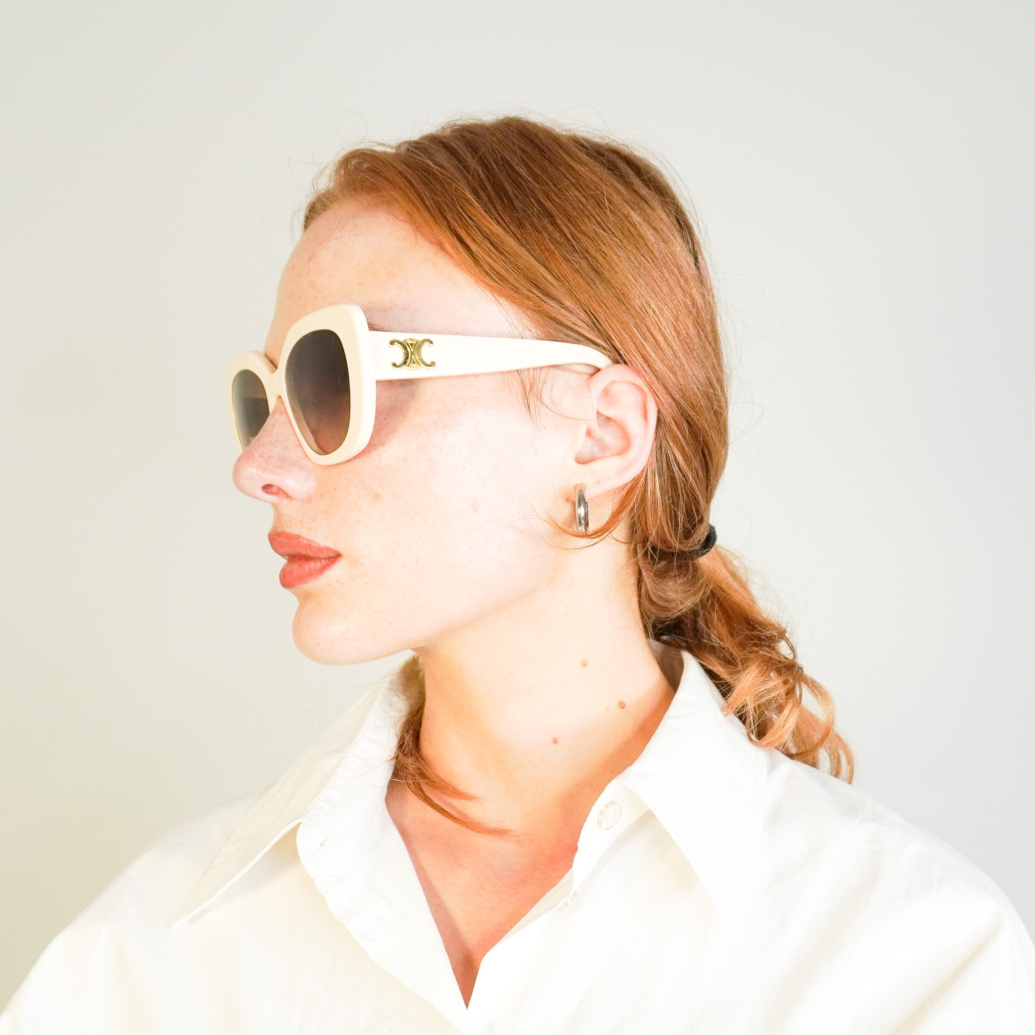 Celine Triomphe Butterfly Sunglasses in Ivory (RRP £410) | Authentic Preloved FINAL SALE - Reloved Again