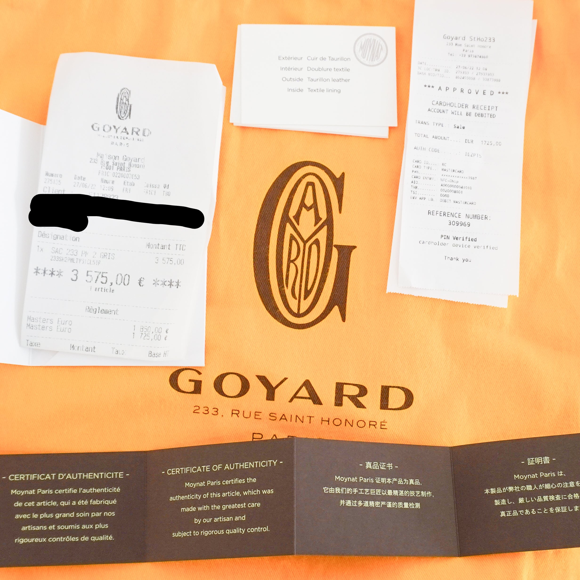 NEW Goyard 233 PM Bag in Grey Goyardine and Taurillon Leather (RRP £2500) | Authentic Preloved