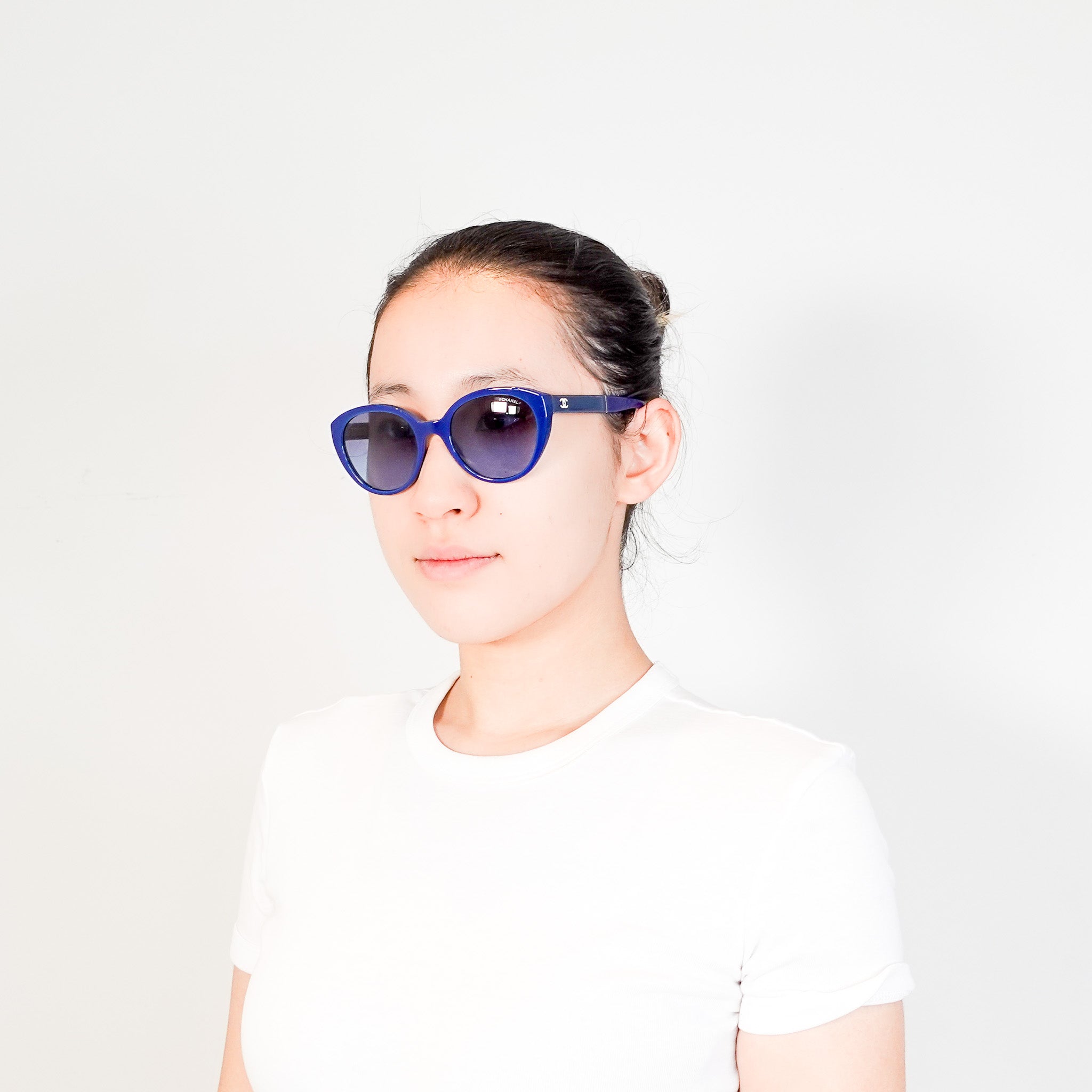 Chanel CC blue Sunglasses | Authentic Preloved