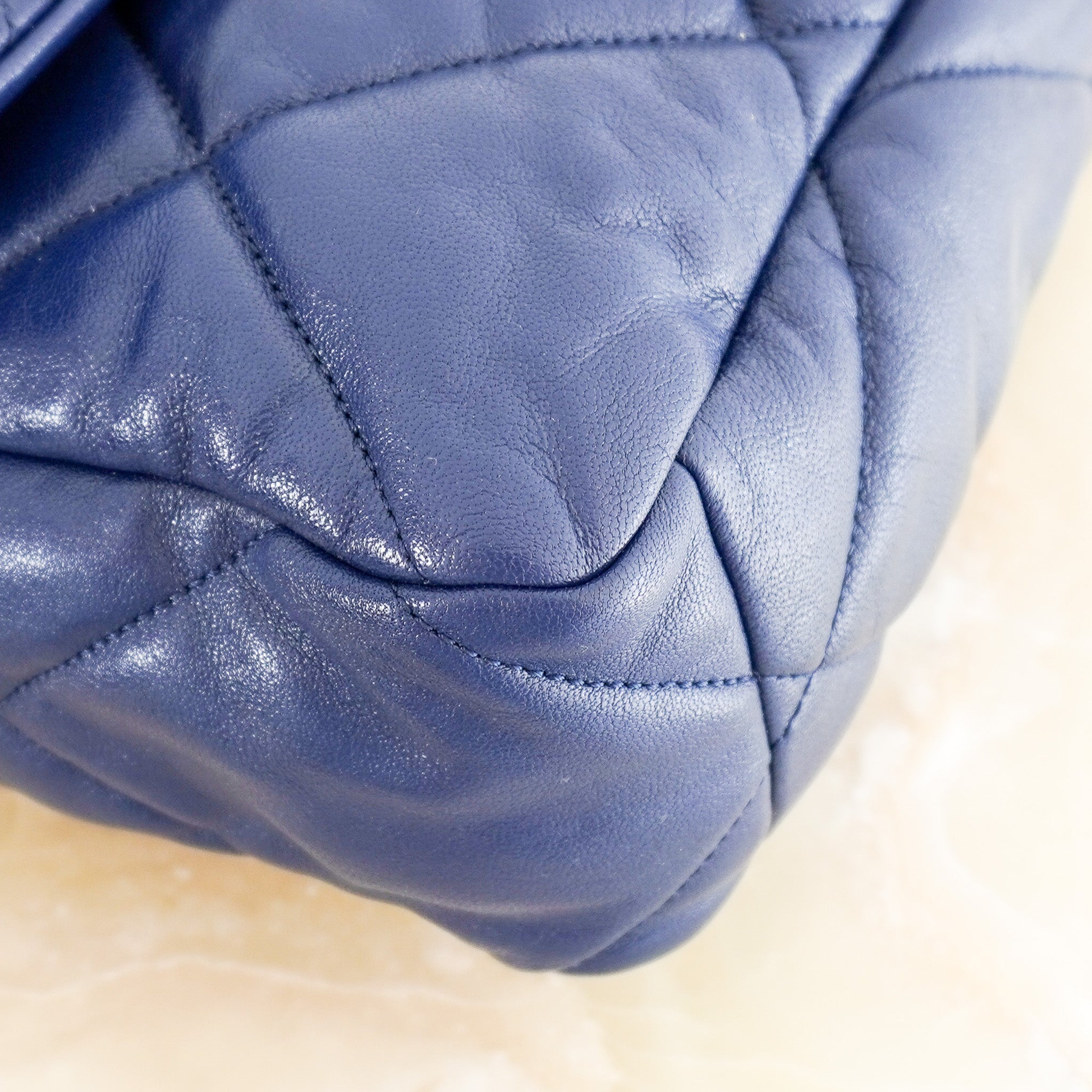 Chanel 19 Flap Bag Lambskin Leather in Marine Blue RRP £4500 | Authentic Preloved