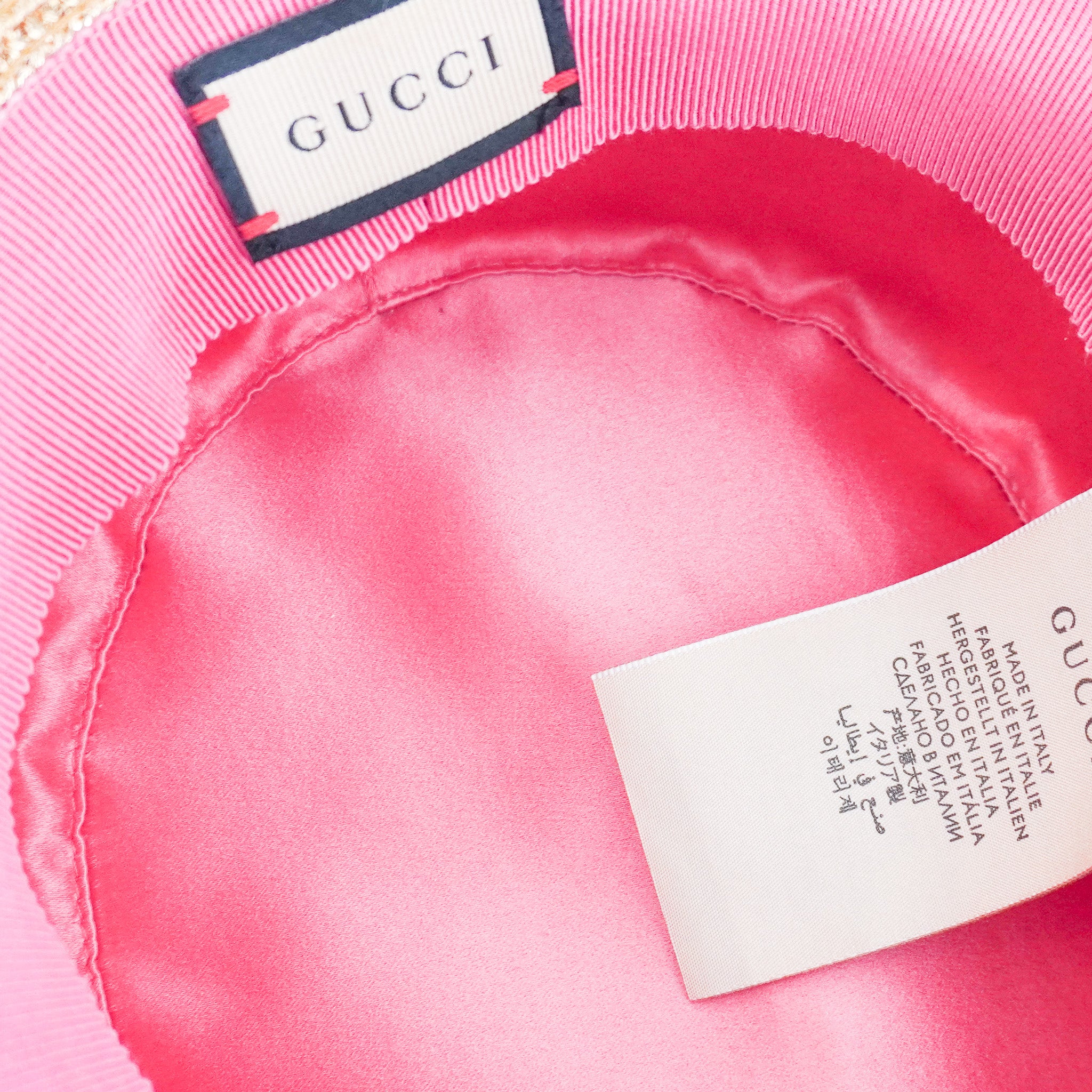 Gucci Boater Bee Hat in Gold RRP £575 | Authentic Preloved FINAL SALE