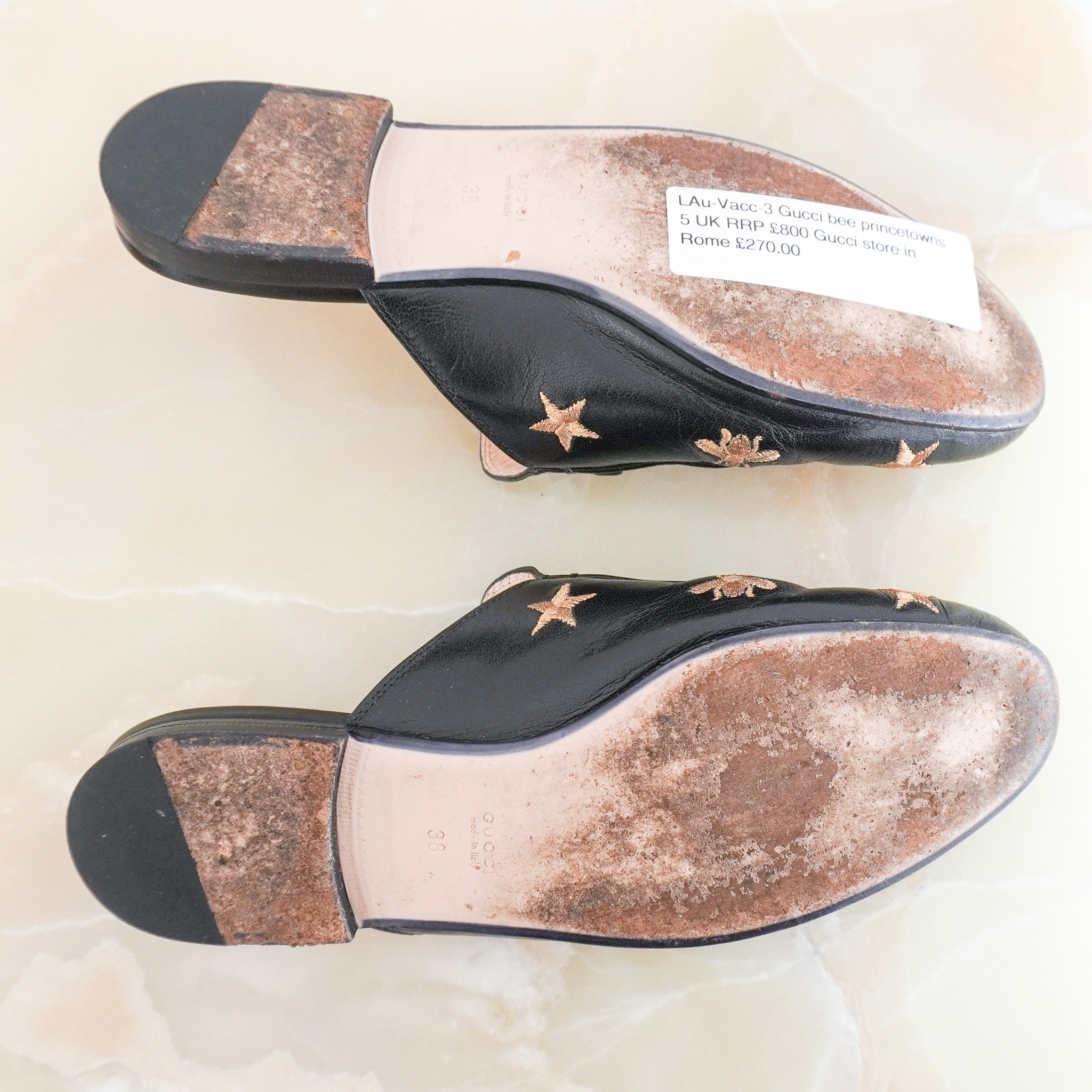 Gucci Bee Printowns Mules RRP £800 | Authentic Preloved