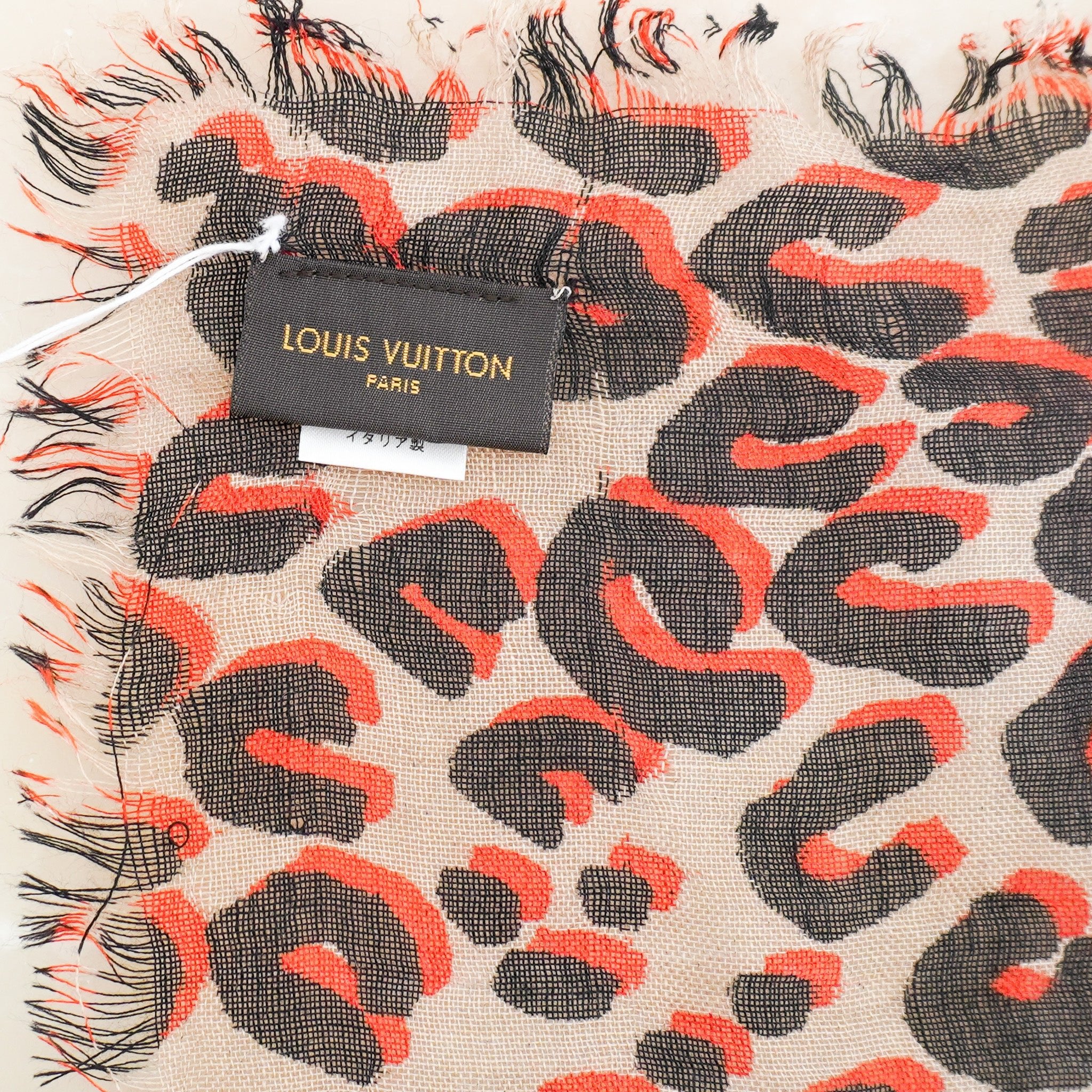 Louis Vuitton x Stephen Sprouse Leopard Print Cashmere & Silk Stole (RRP £700) | Authentic Preloved - Reloved Again