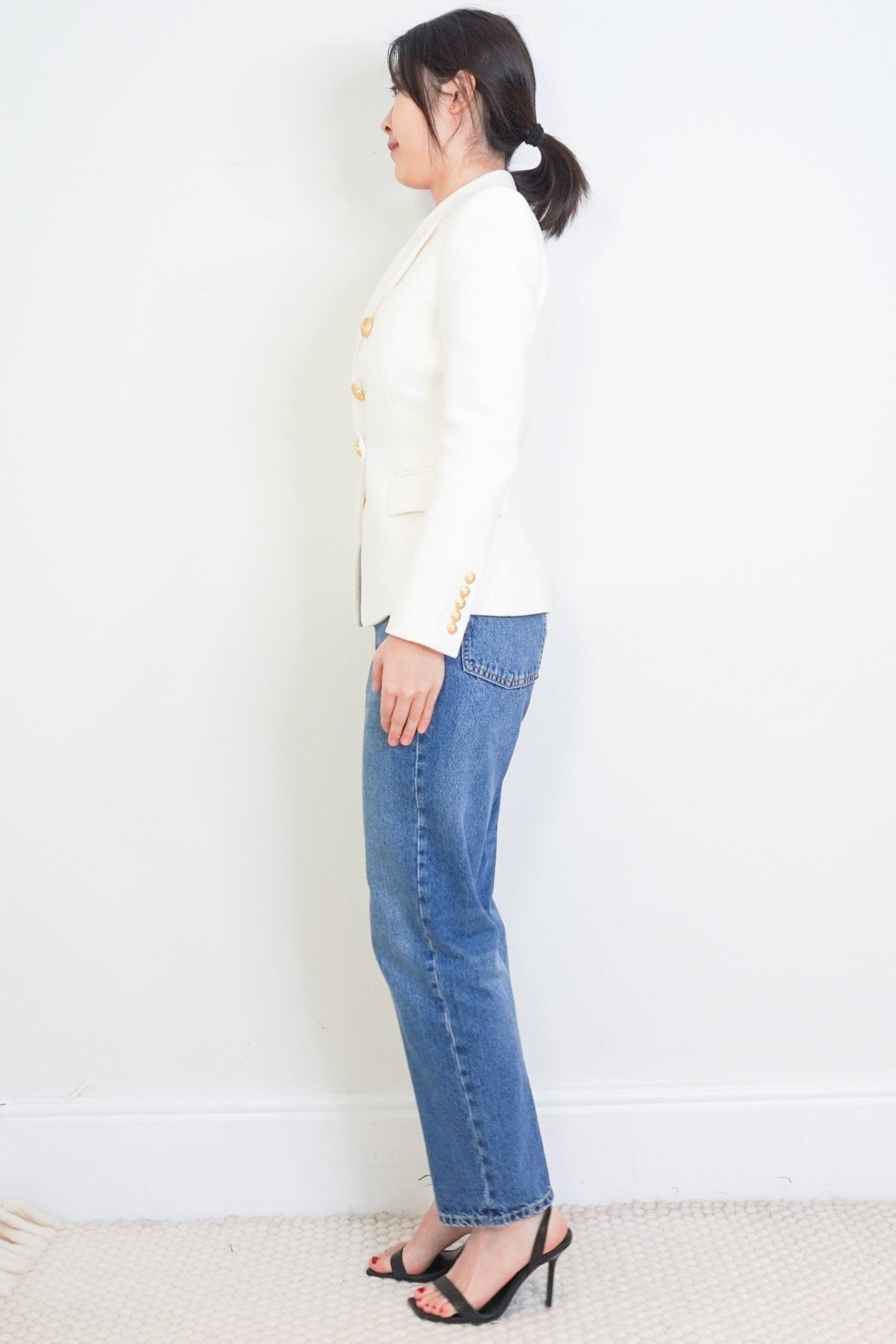 Balmain White Double Breasted Blazer RRP £1700 | Authentic Preloved - Reloved Again