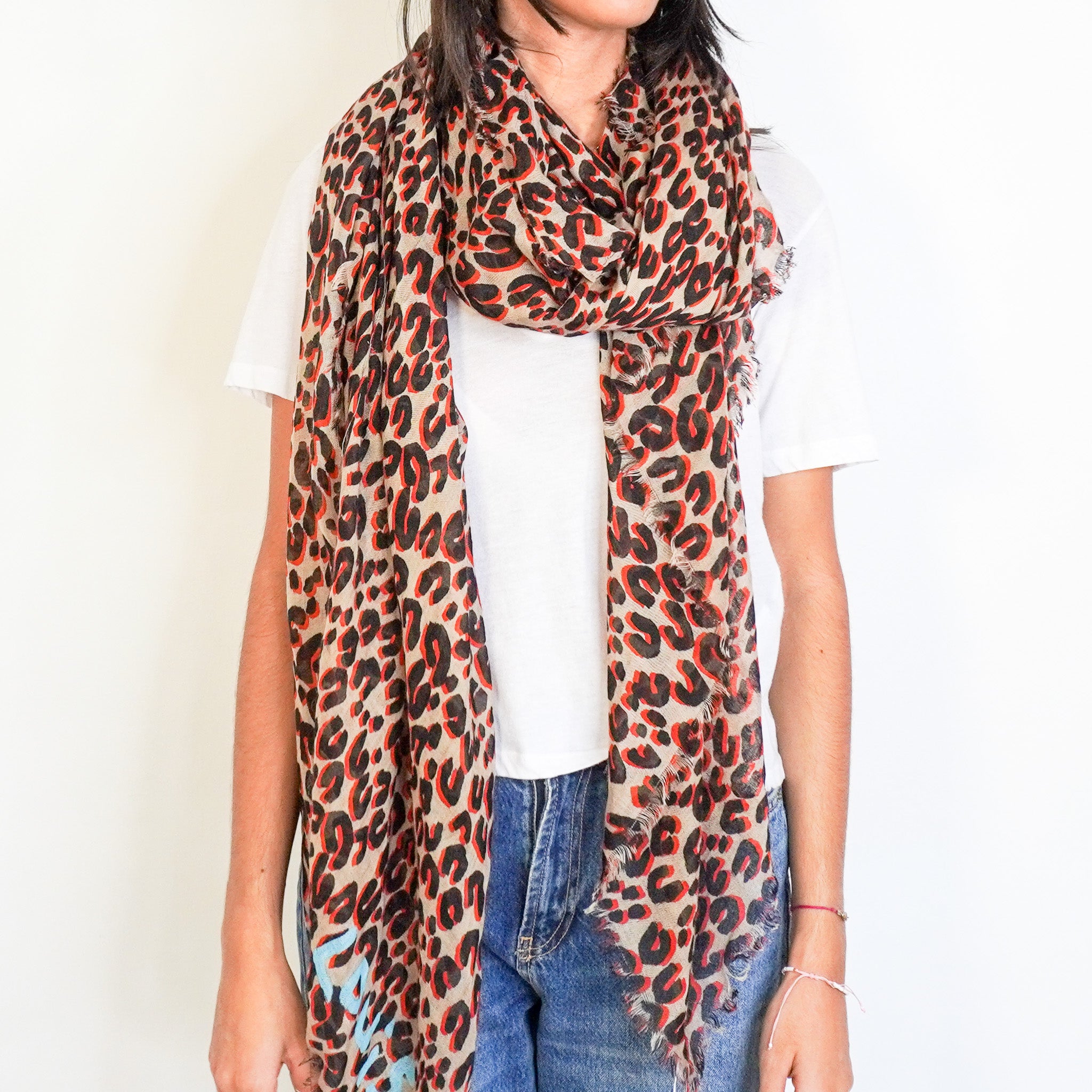 Louis Vuitton x Stephen Sprouse Leopard Print Cashmere & Silk Stole (RRP £700) | Authentic Preloved - Reloved Again