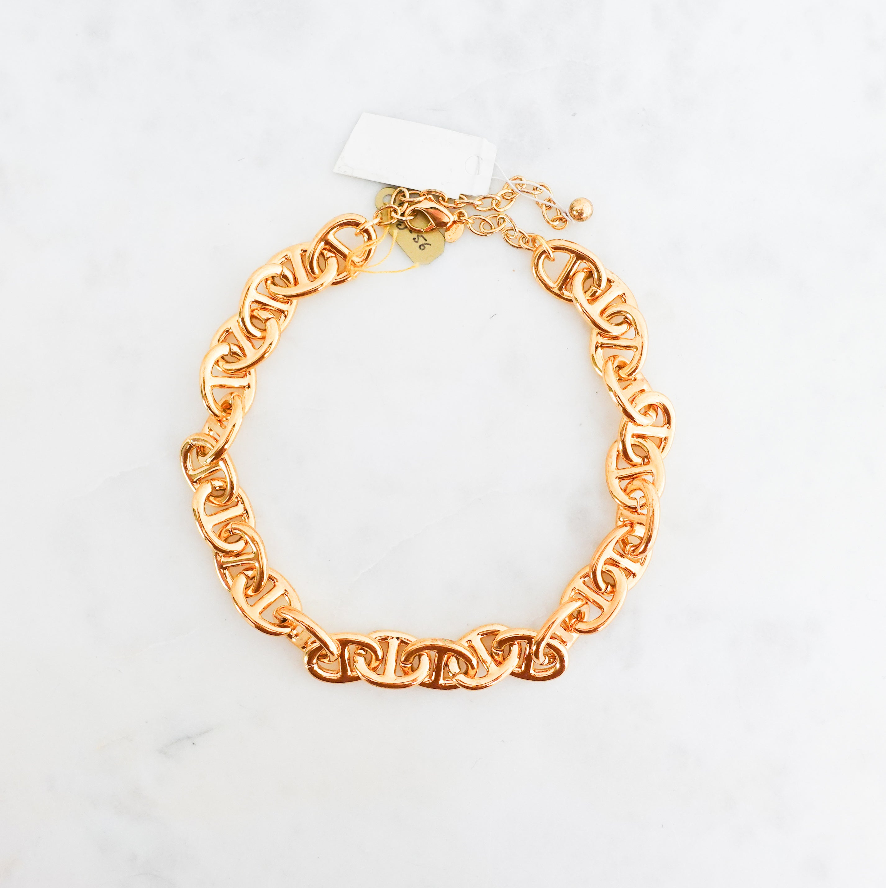 Gold plated short double link chain