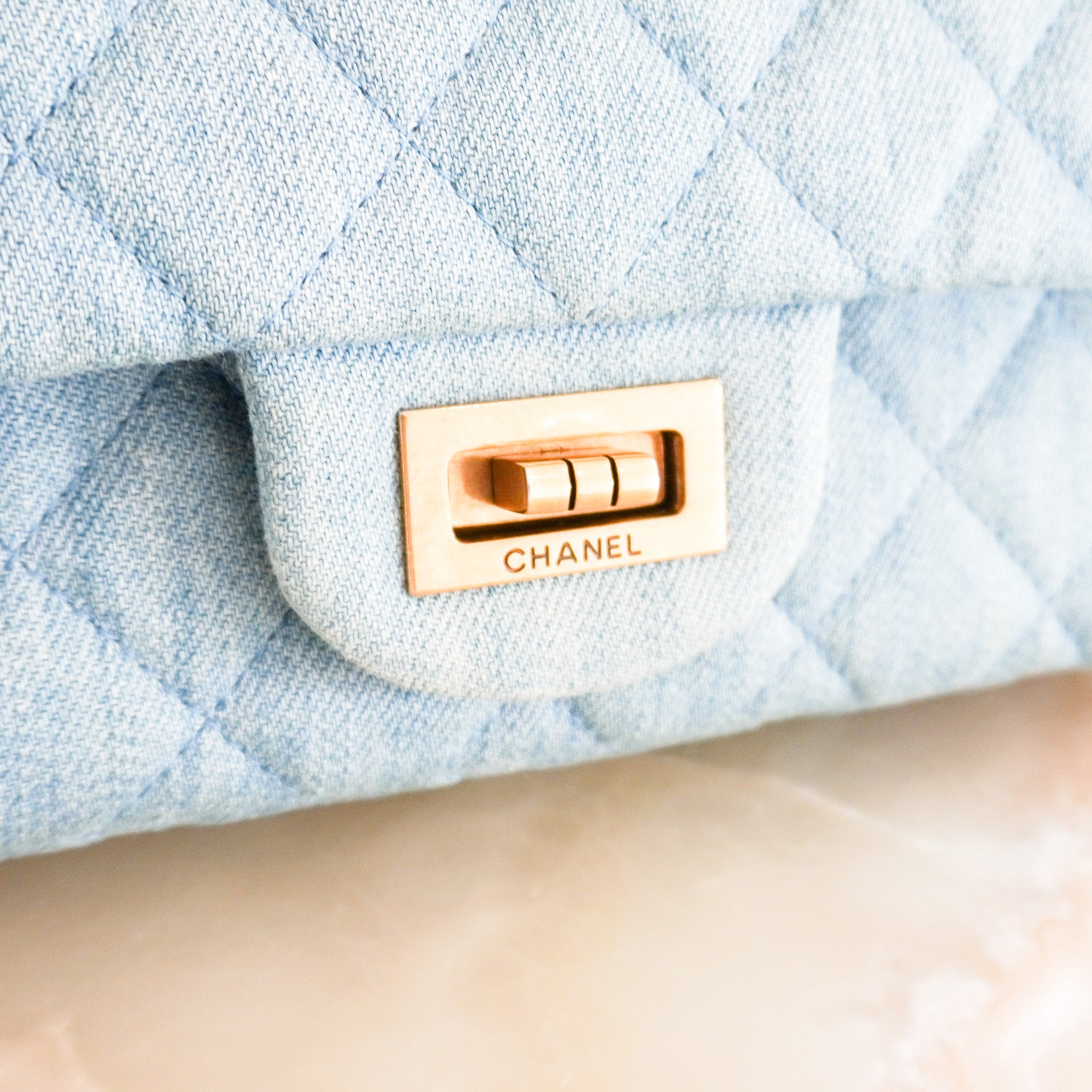 Chanel Light Blue Denim 2.55 Double Flap Bag RRP £9,333 | Authentic Preloved
