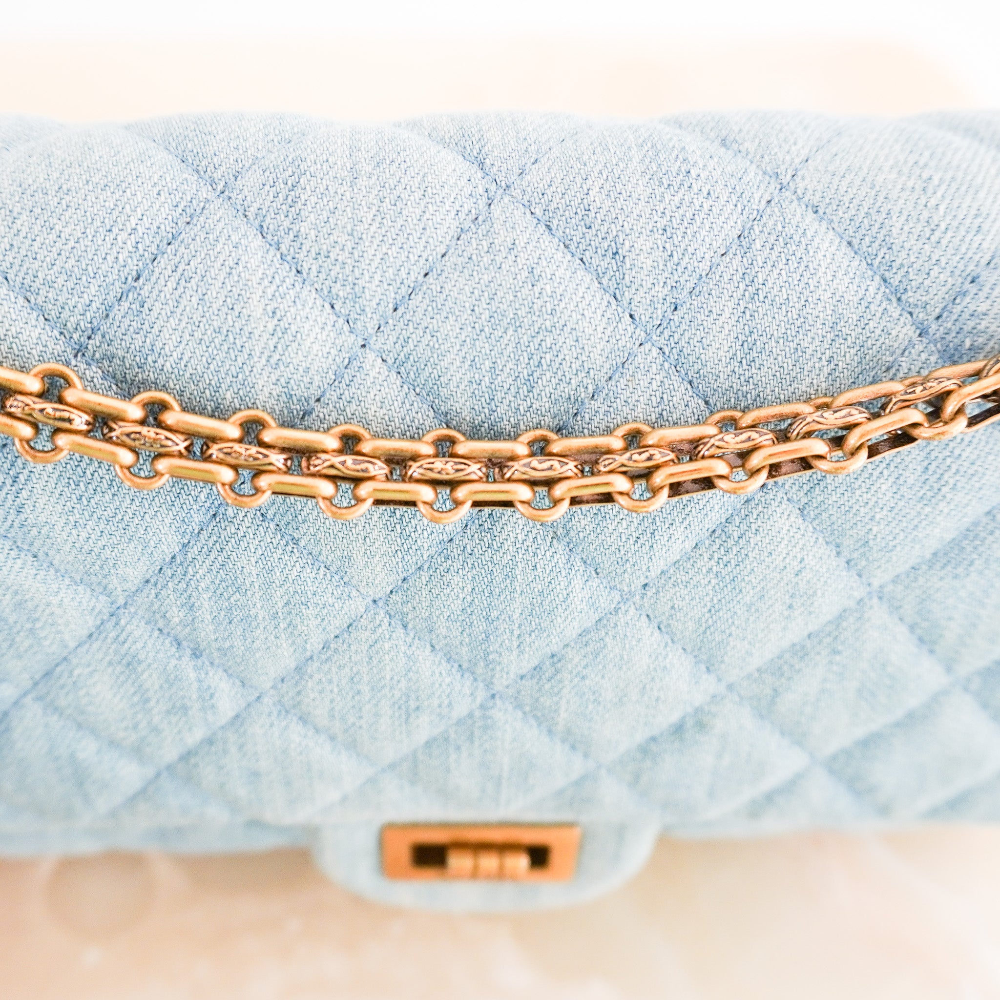 Chanel Light Blue Denim 2.55 Double Flap Bag RRP £9,333 | Authentic Preloved