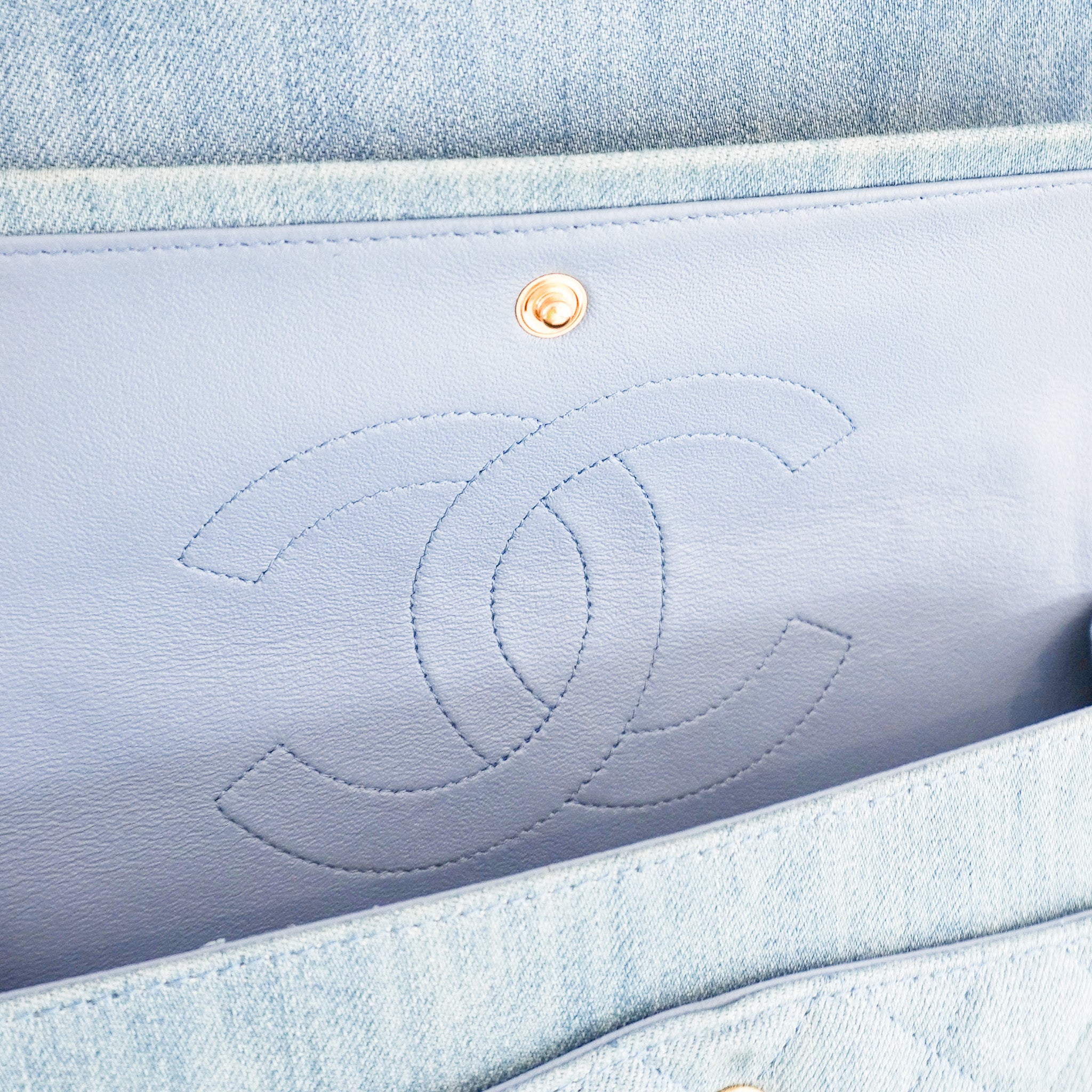 Chanel Light Blue Denim 2.55 Double Flap Bag RRP £9,333 | Authentic Preloved