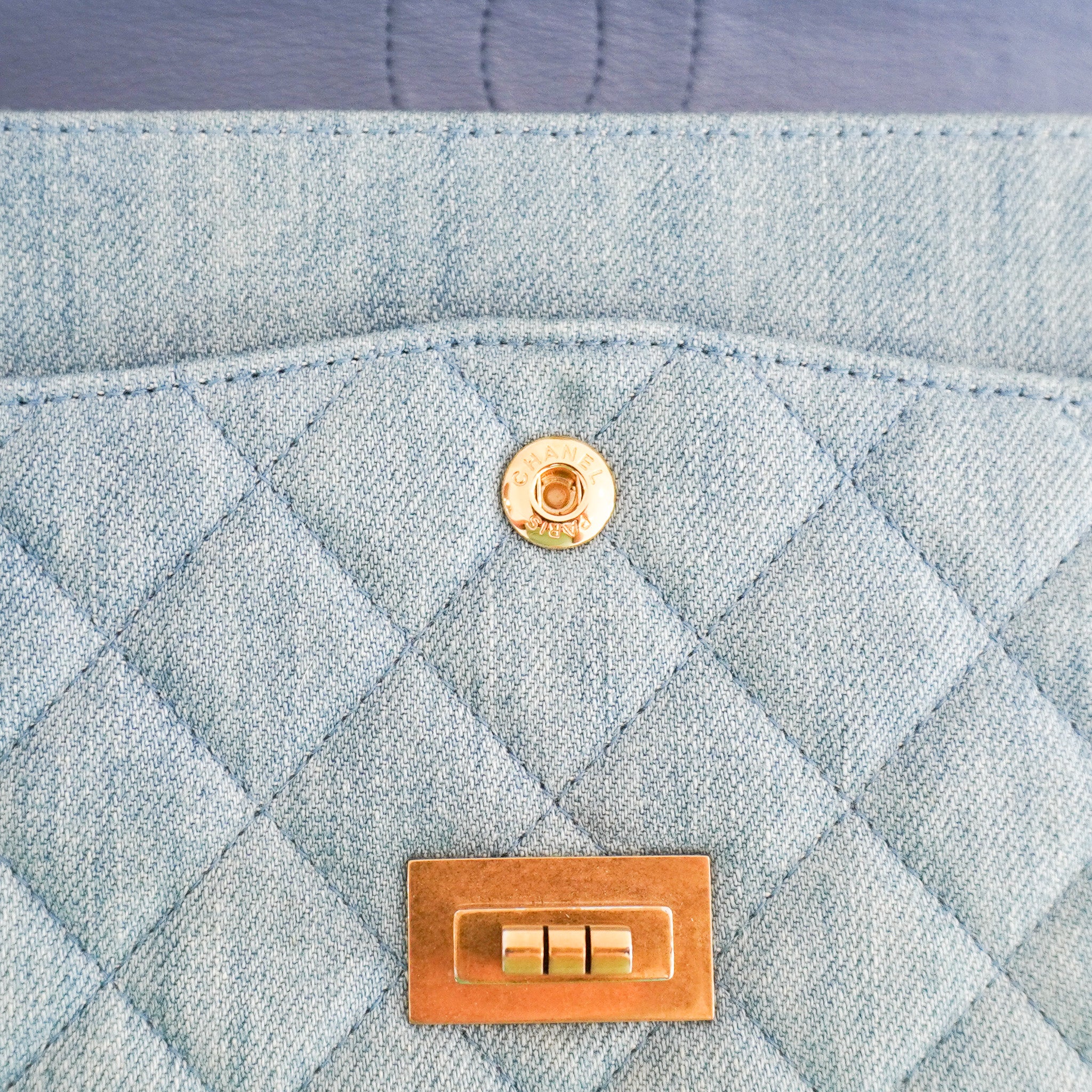 Chanel Light Blue Denim 2.55 Double Flap Bag RRP £9,333 | Authentic Preloved