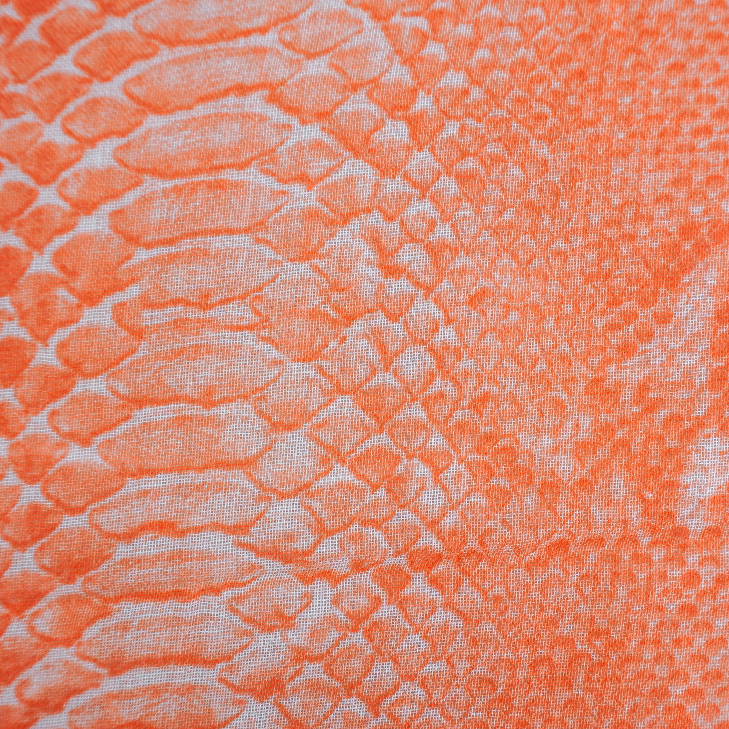 Stella McCartney Orange Snakeskin Print Scarf RRP £295 | Authentic Preloved FINAL SALE