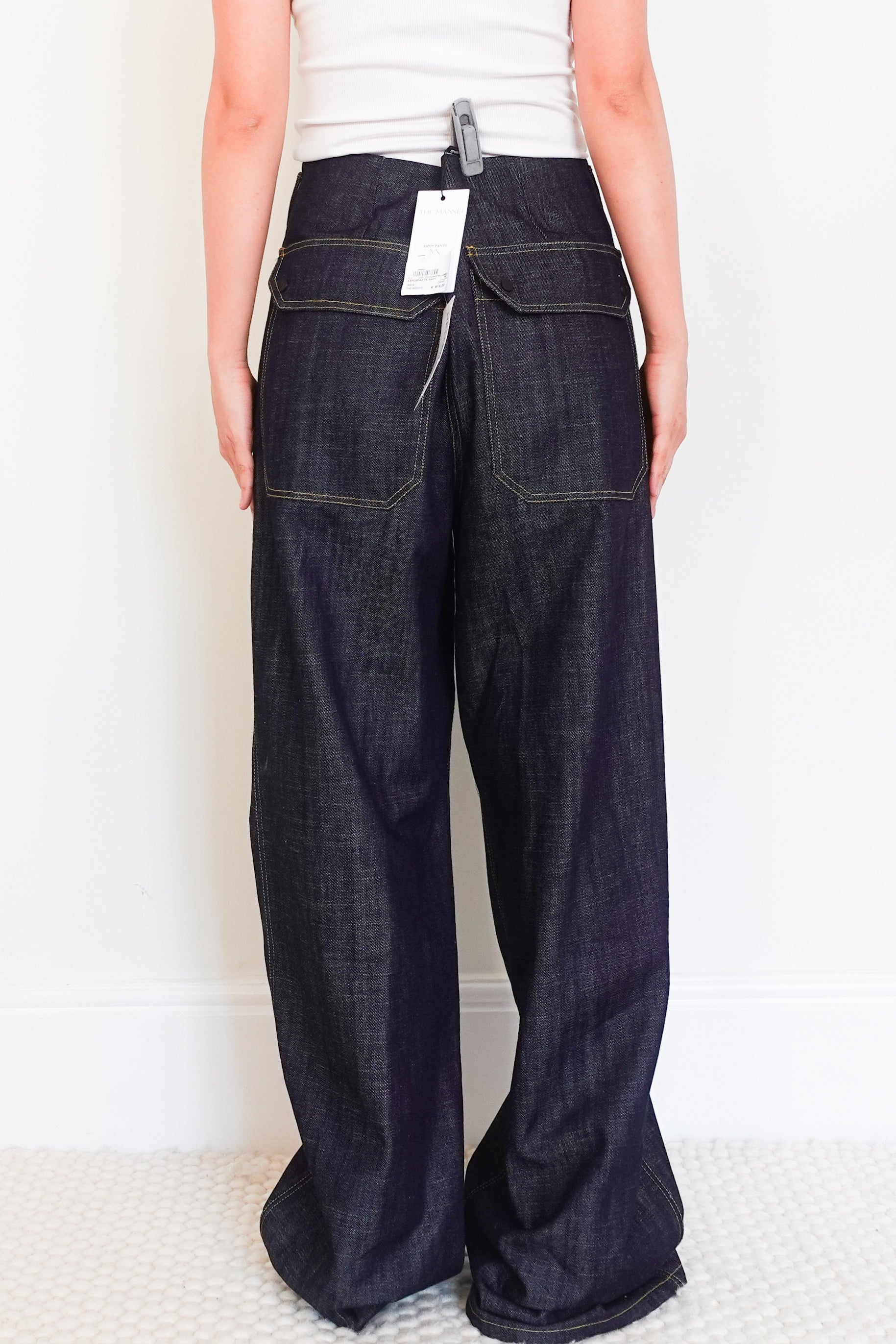 Aspos high rise denim wide leg jeans RRP £586