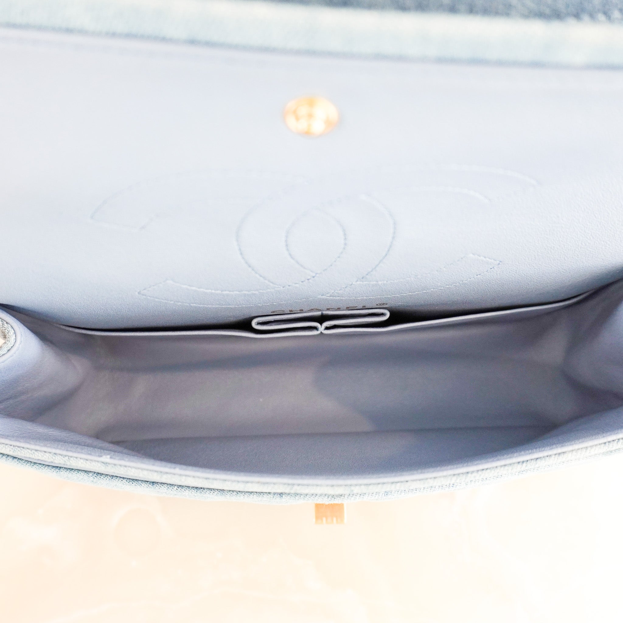 Chanel Light Blue Denim 2.55 Double Flap Bag RRP £9,333 | Authentic Preloved