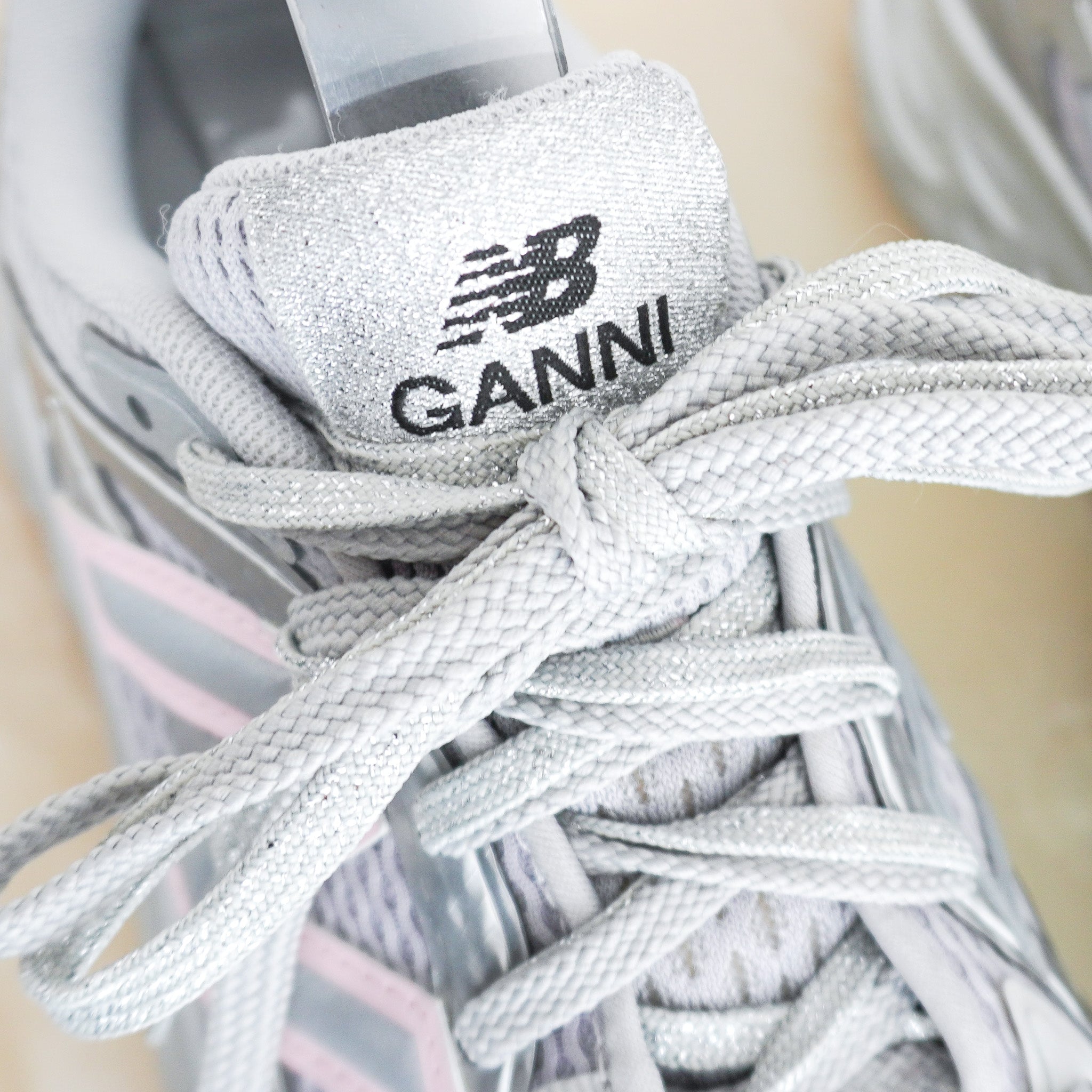 Ganni X New Balance Trainers in Pink and Grey (RRP £155) | Authentic Preloved - Reloved Again