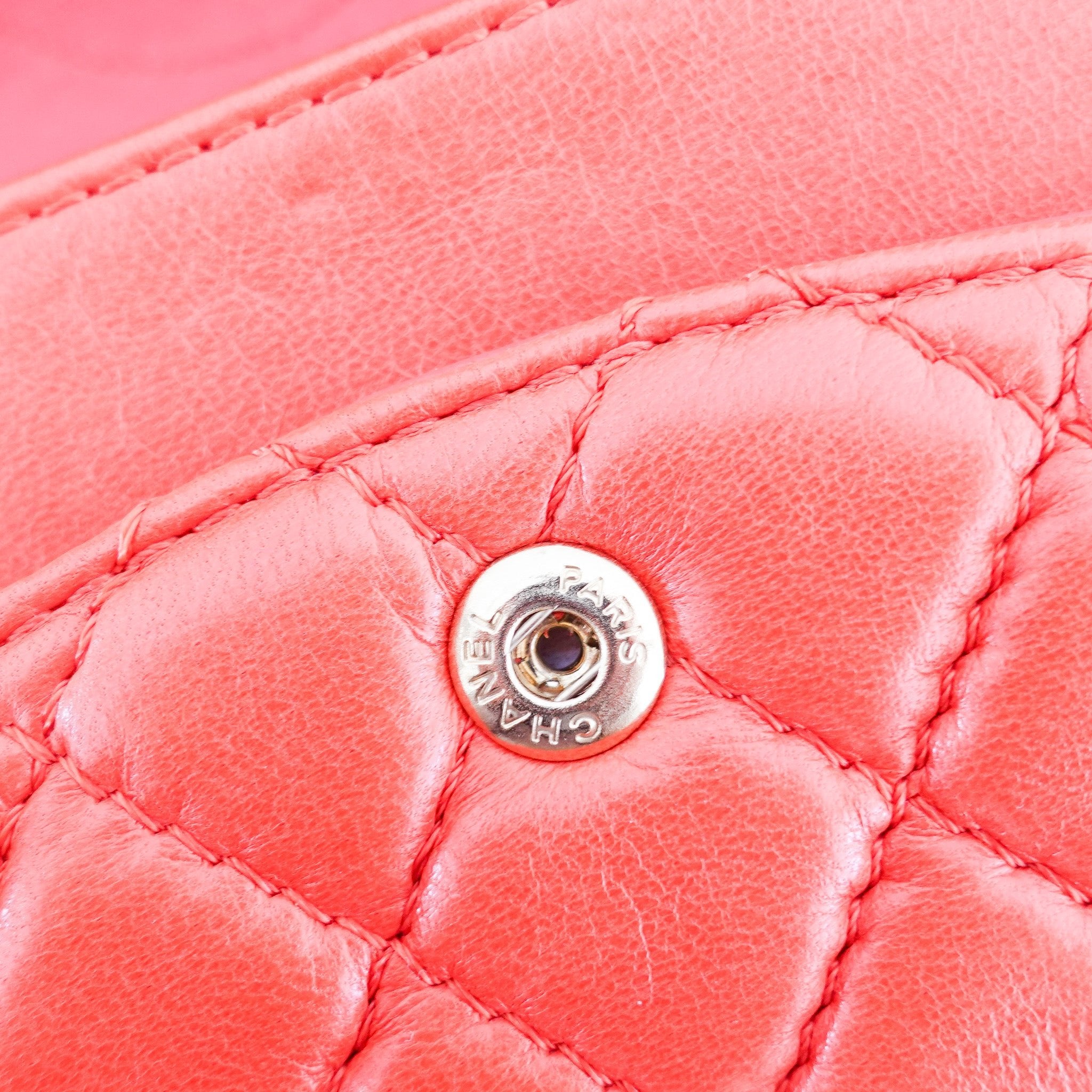Chanel Classic Medium Flap Bag in Red | Authentic Preloved - Reloved Again