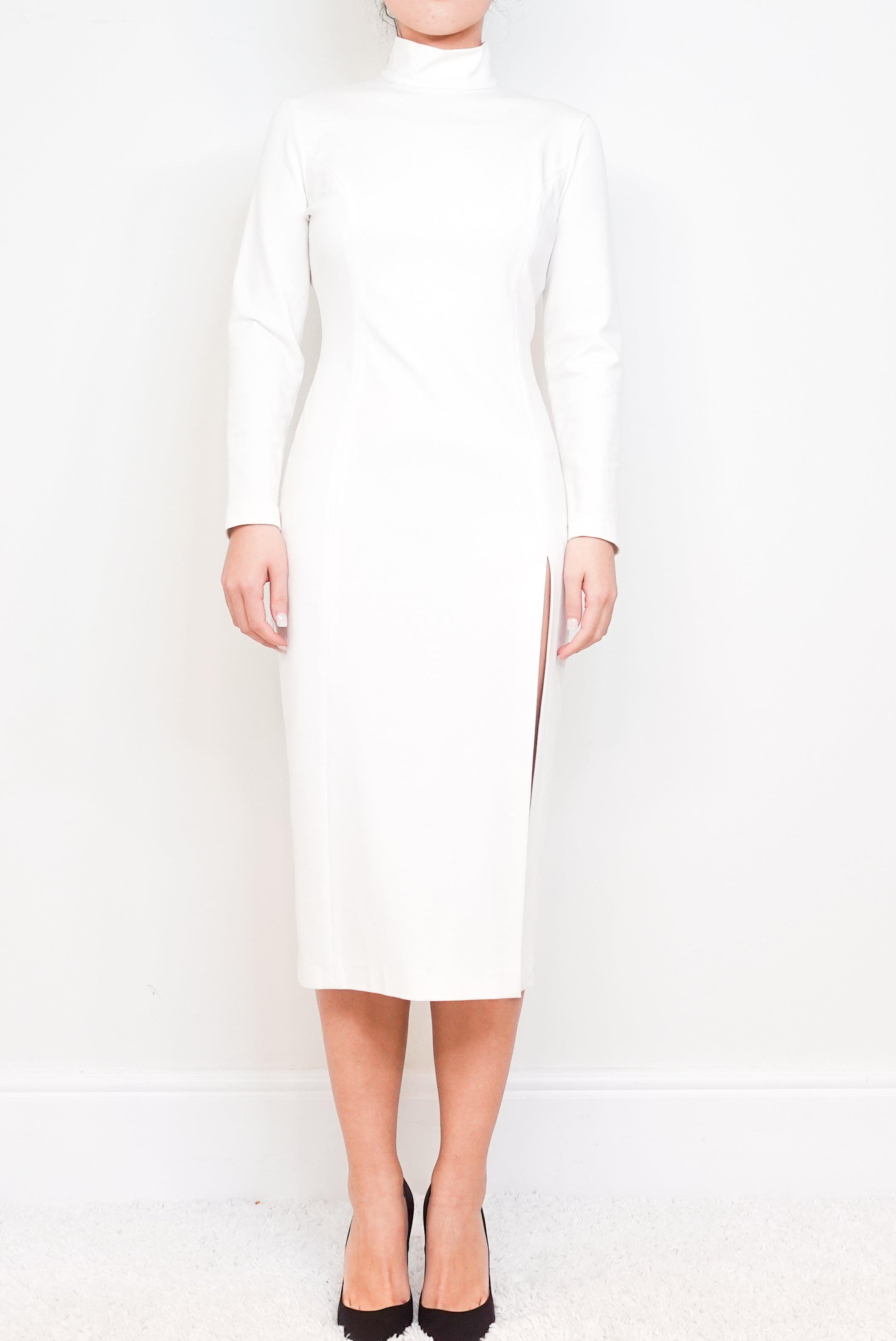 High Neck Jersey White dress RRP £408