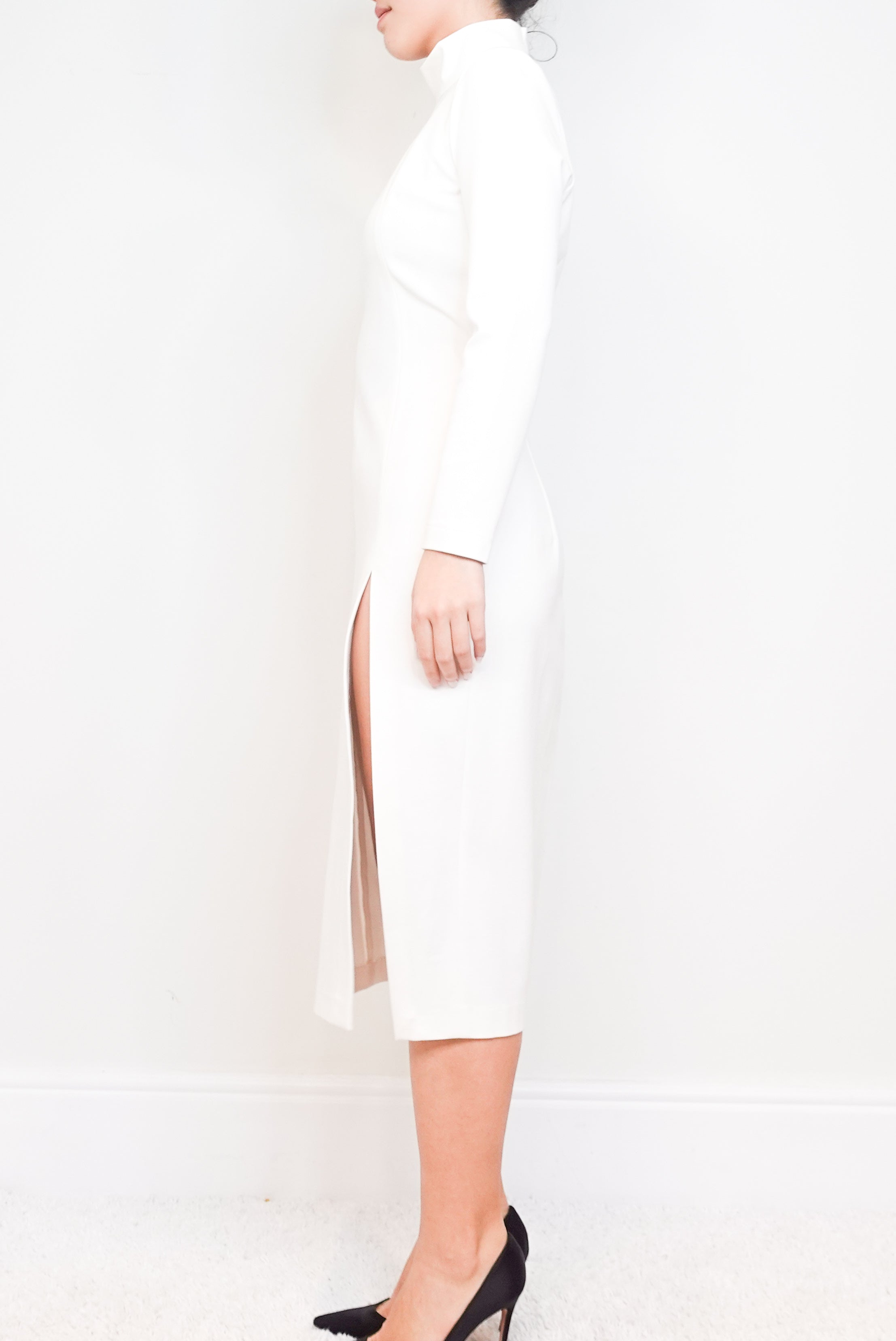 High Neck Jersey White dress RRP £408