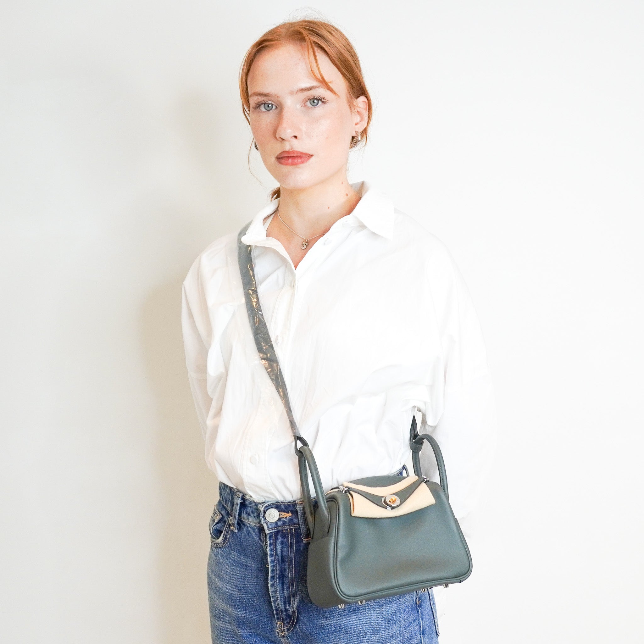 NEW Hermès Mini Lindy Bag in Vert Foncé Leather with Mixed Metal Hardware | Authentic Preloved - Reloved Again