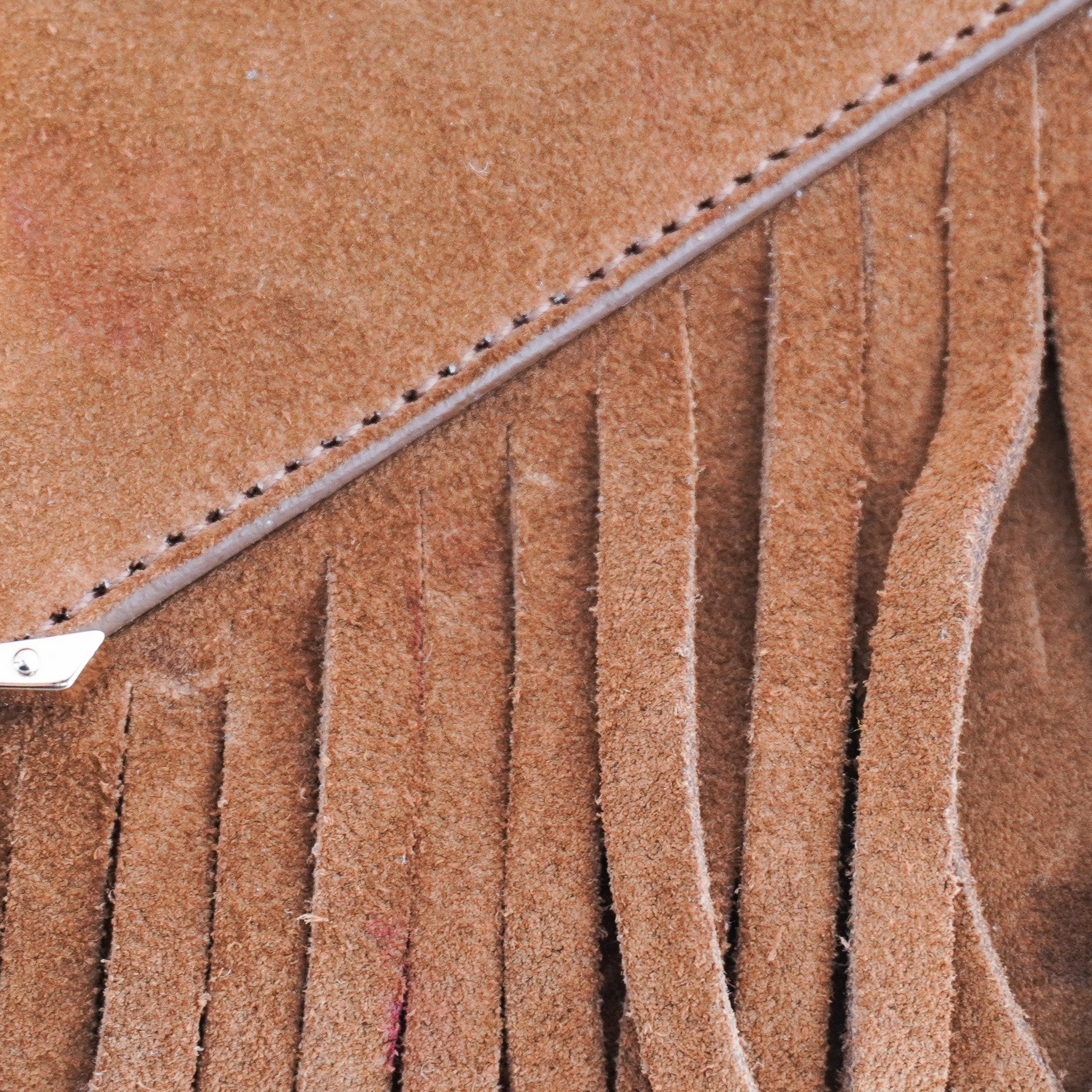 Saint Laurent Brown Suede Fringe Crossbody Bag | Authentic Preloved