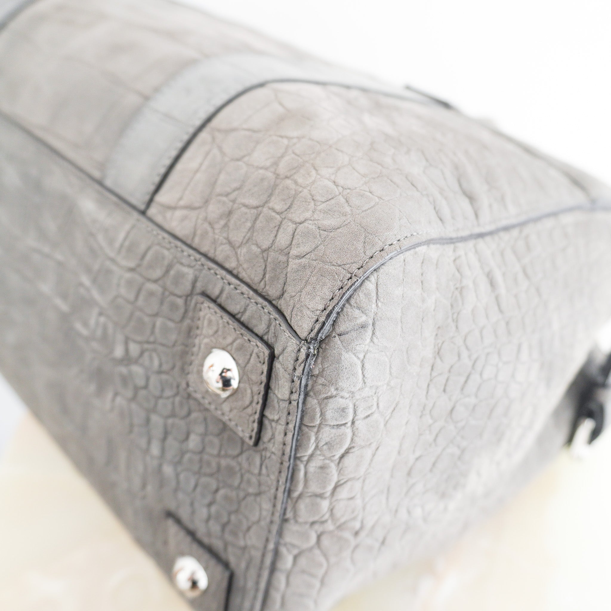 Mulberry Bayswater Croc Tote in Grey RRP £1200 | Authentic Preloved