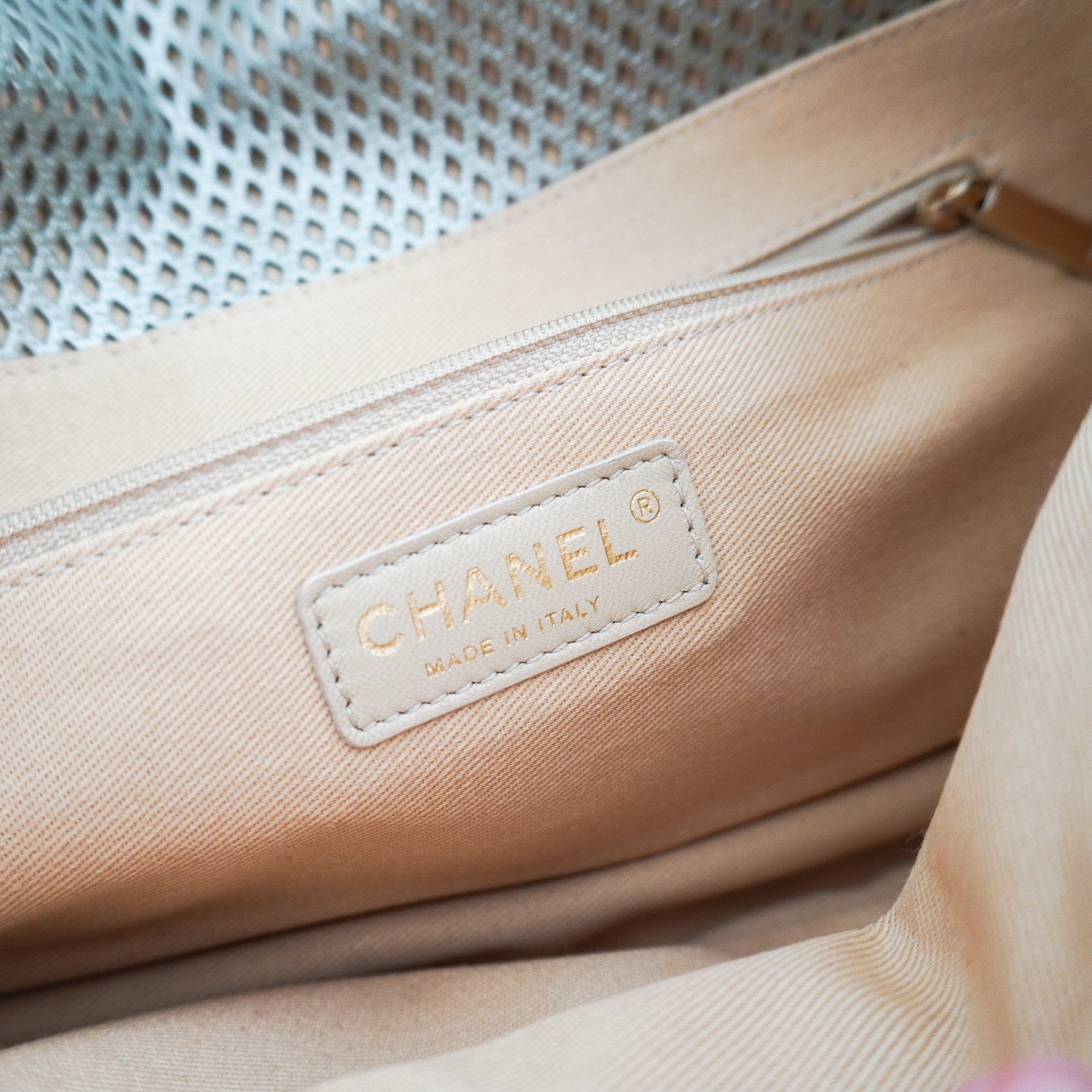 Chanel French Riviera Perforated Metallic Medium Flap Bag | Authentic Preloved