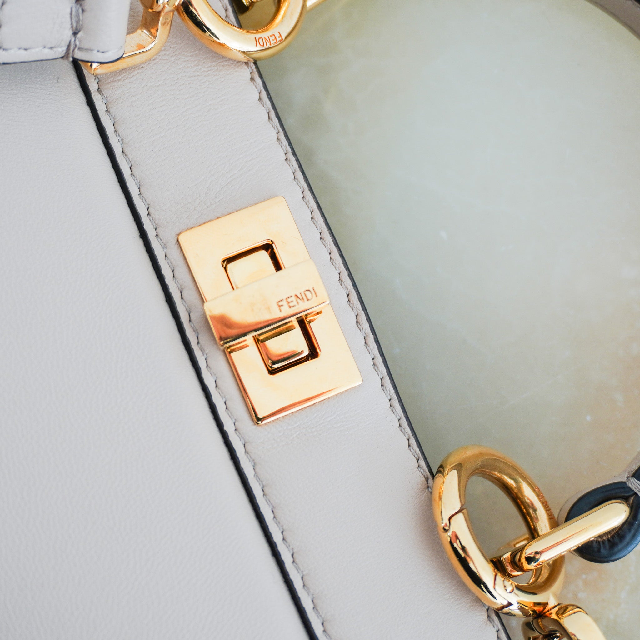 Fendi Peekaboo Mini Tote Bag in Beige RRP £3700 | Authentic Preloved