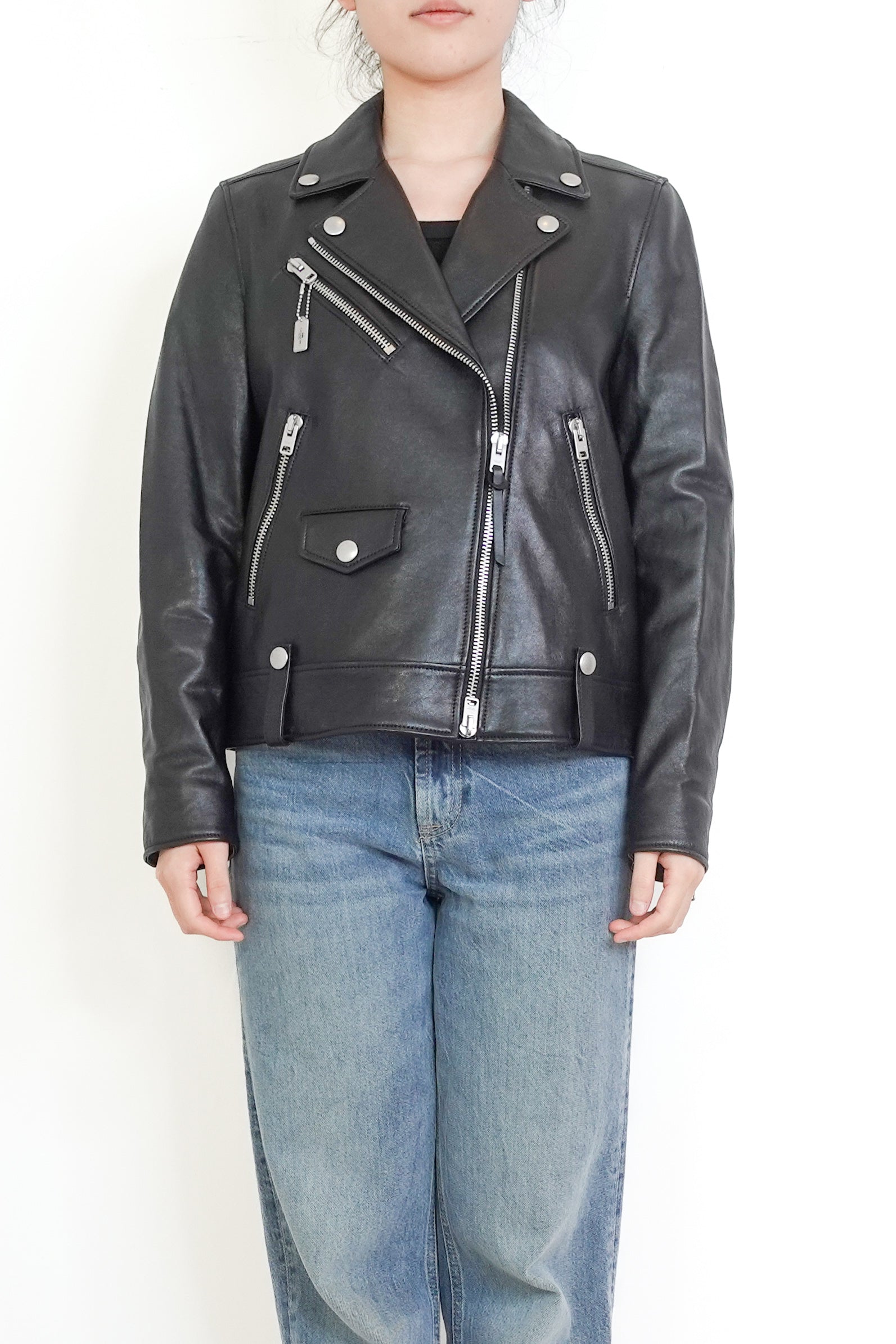 Black leather jacket RRP £700