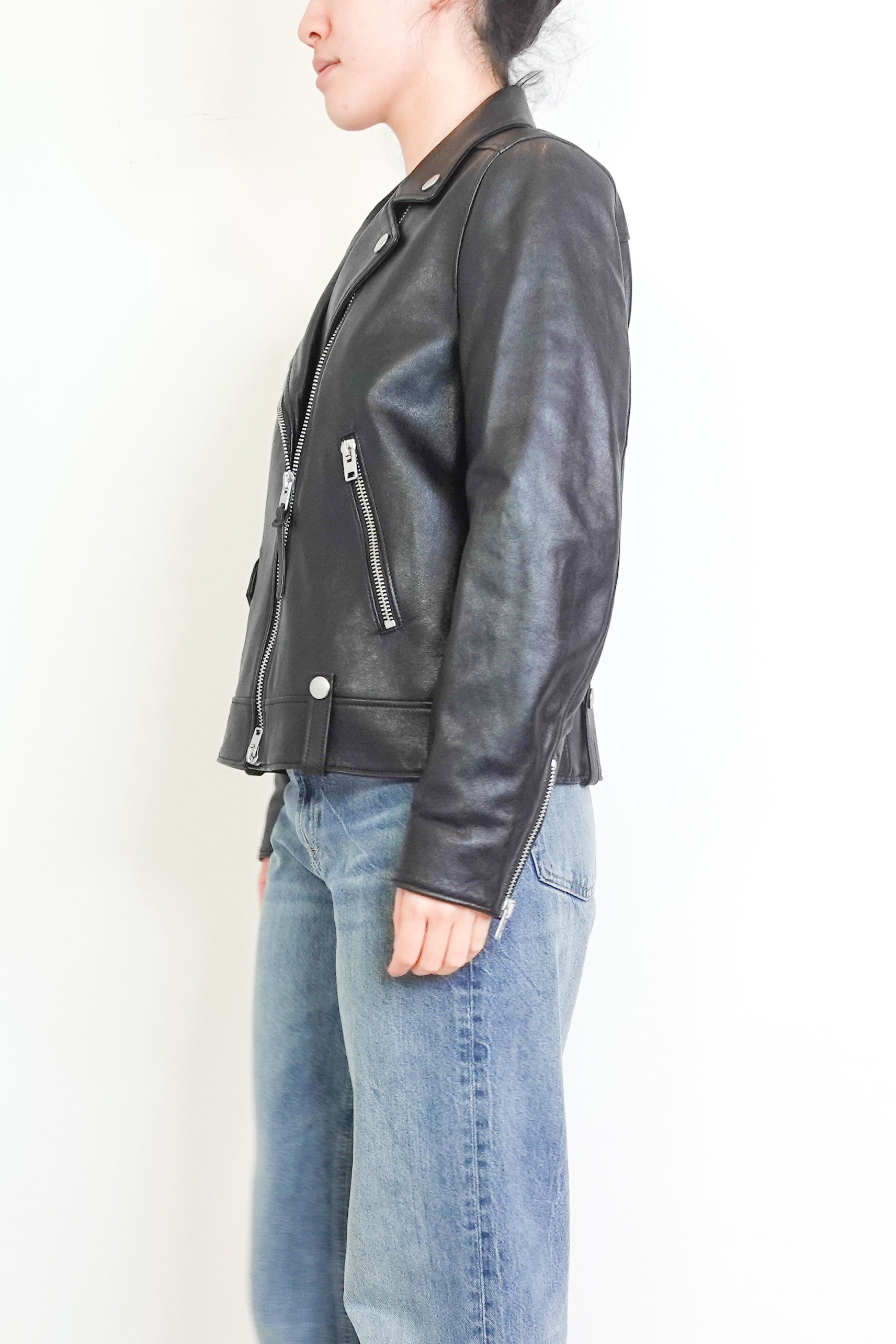 Black leather jacket RRP £700