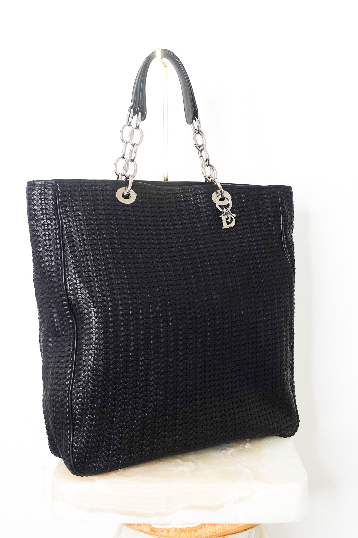 Braided woven leather tote bag RRP £1k